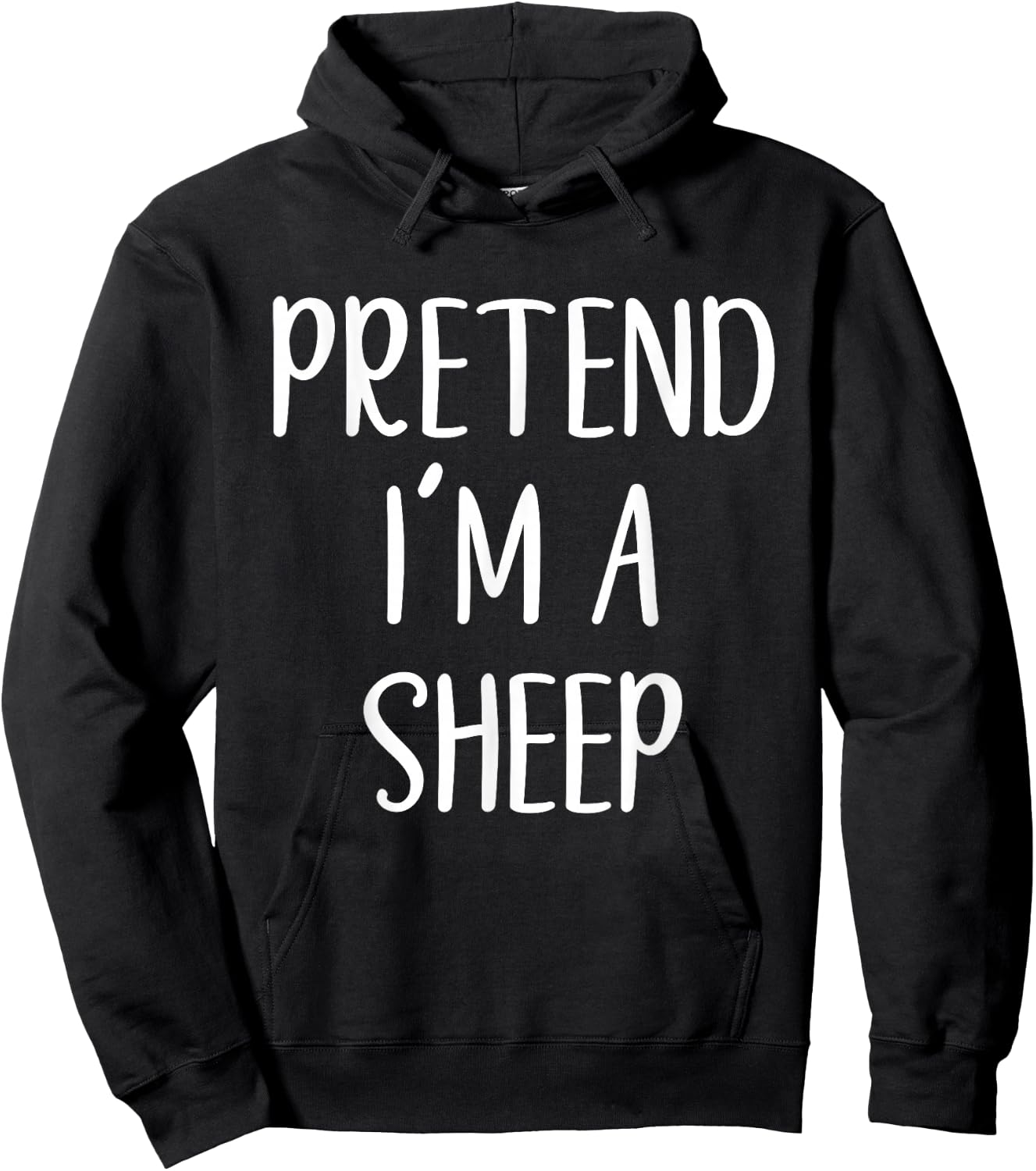 Pretend I'm A Sheep Costume Halloween Funny Easy Adult Kid Hoodie - Hoodie | Black