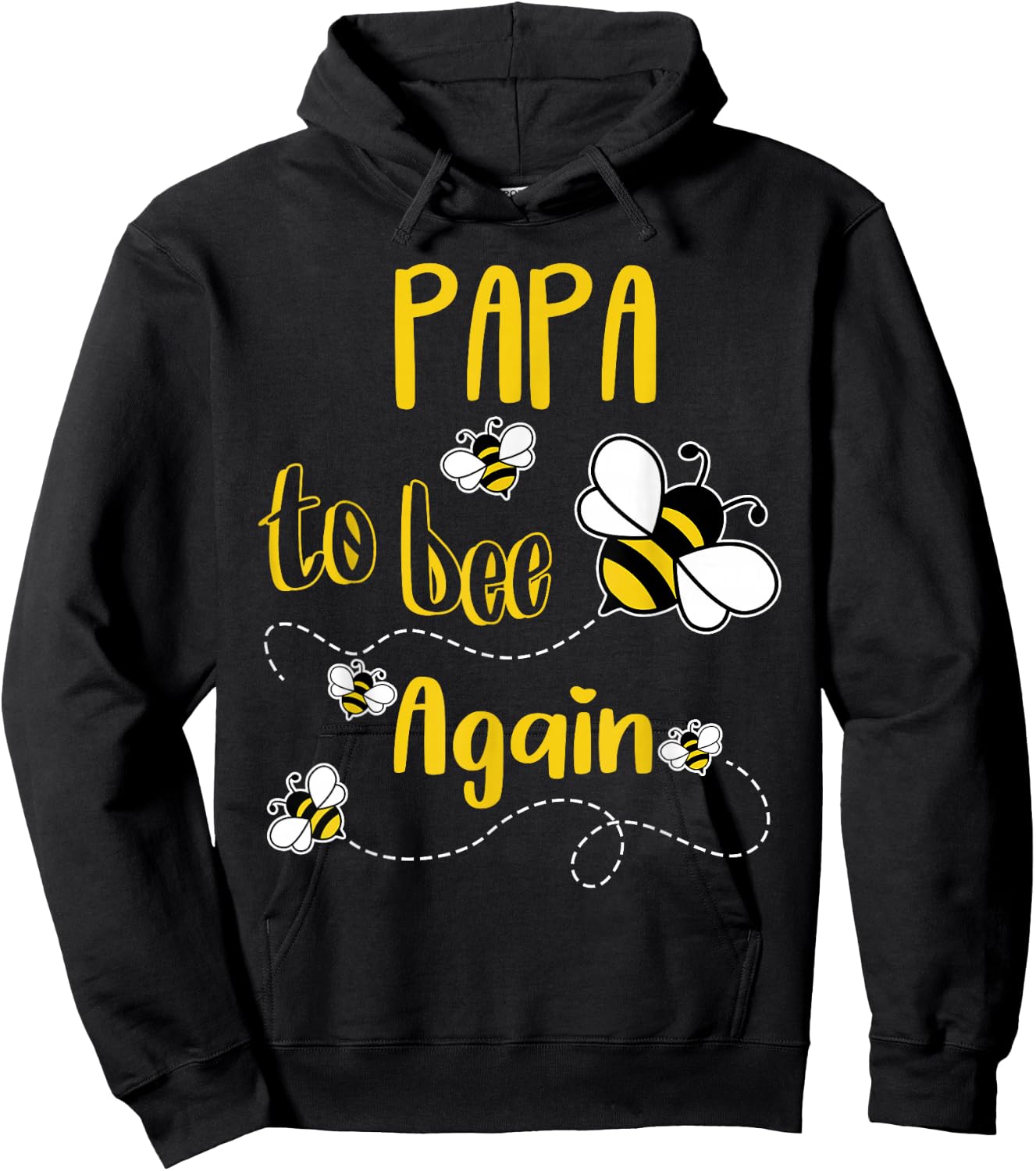 Coming PAPA Again To Bee Pregnancy Announcement Mother's Day Hoodie - Hoodie | Black