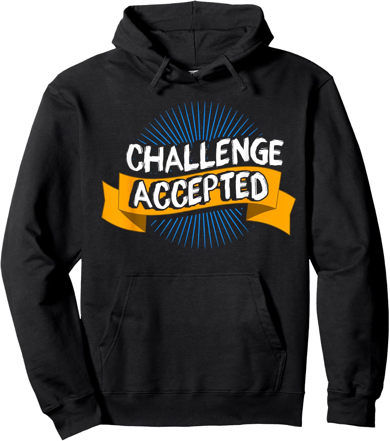Challenge Accepted Goal Gym Motivation Inspiration Hoodie - Hoodie | Black