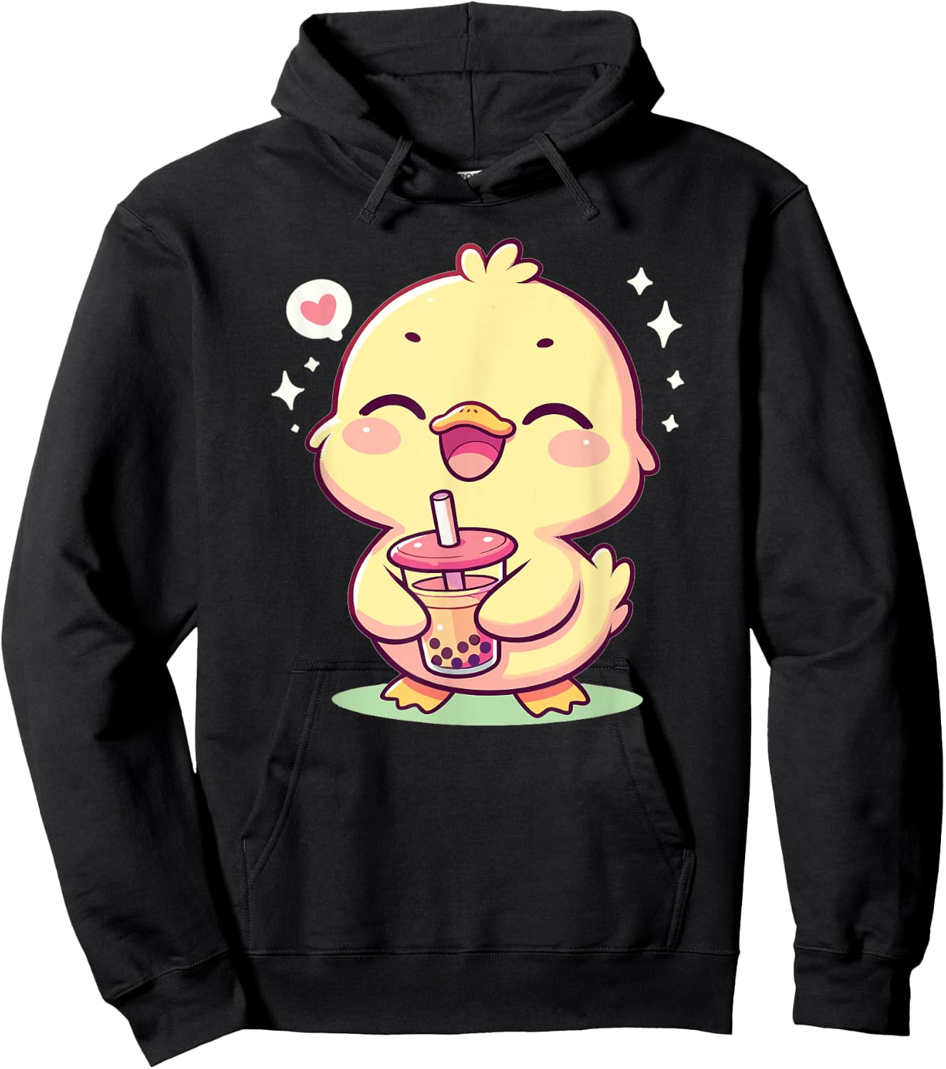Kawaii Ducks Bubble Tea Boba Duck Hoodie - Hoodie | Black