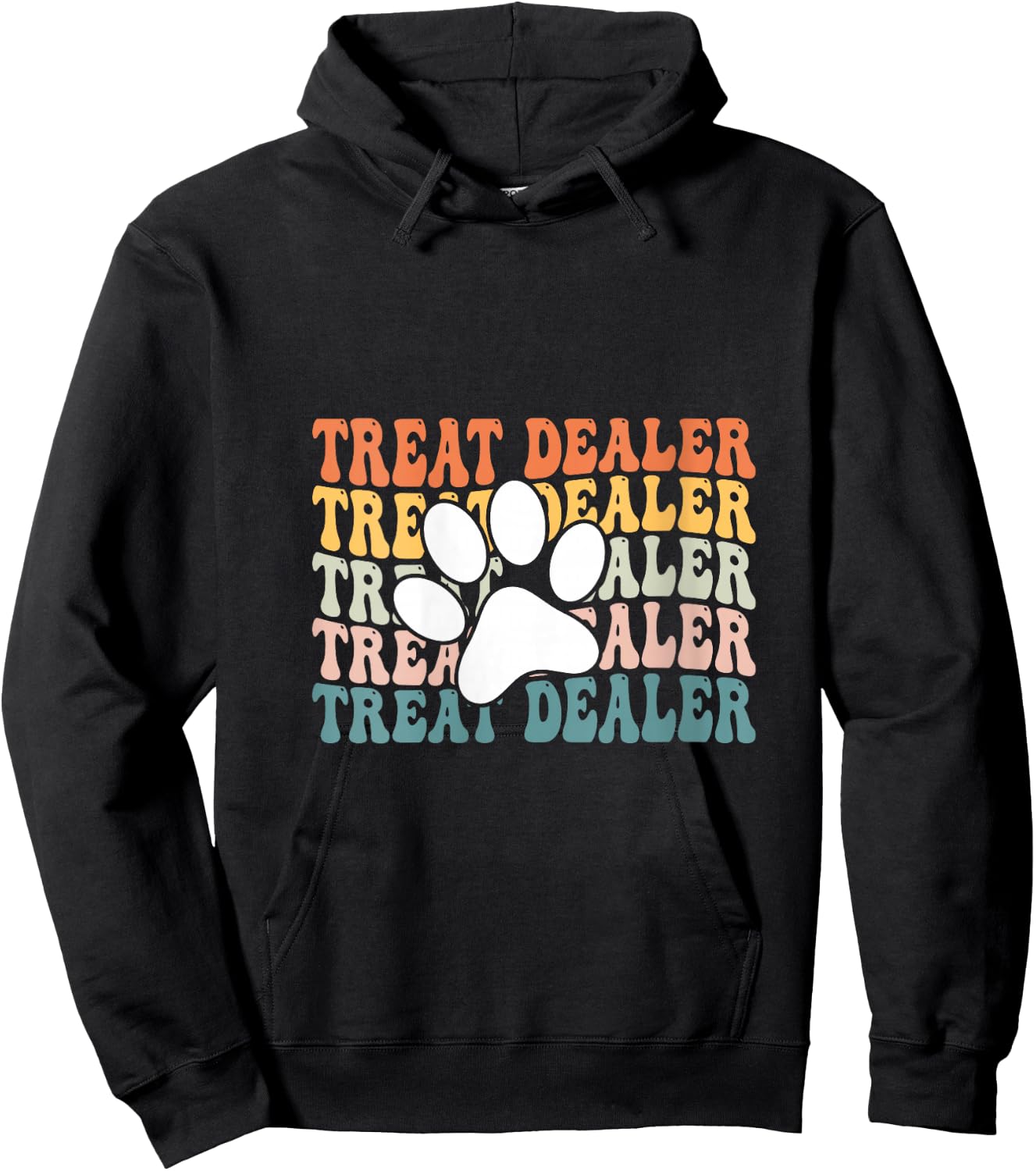 Women's Treat Dealer , funny dog treat for dog mom and dog dad V-Neck Hoodie - Hoodie | Black