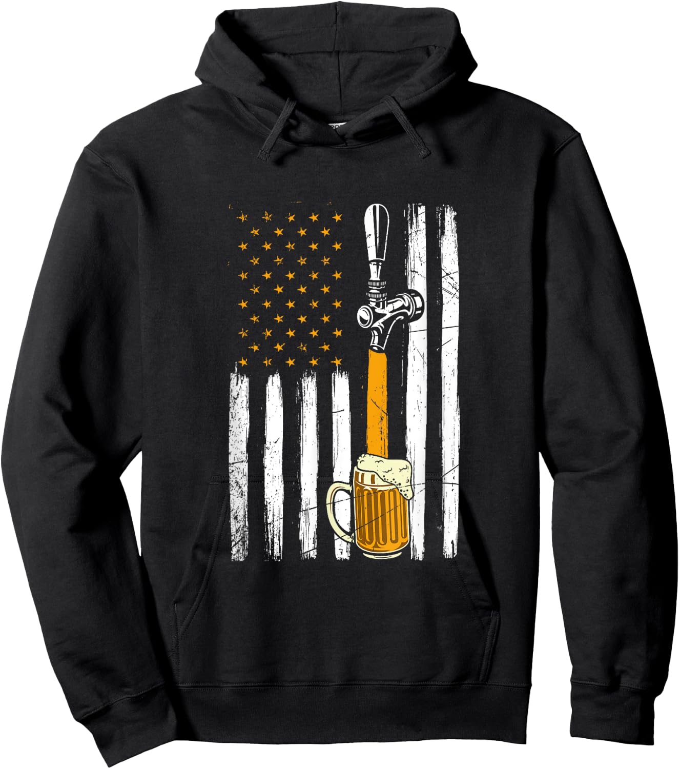 American Beer Brewer Drinking Craft Beer Hoodie - Hoodie | Black