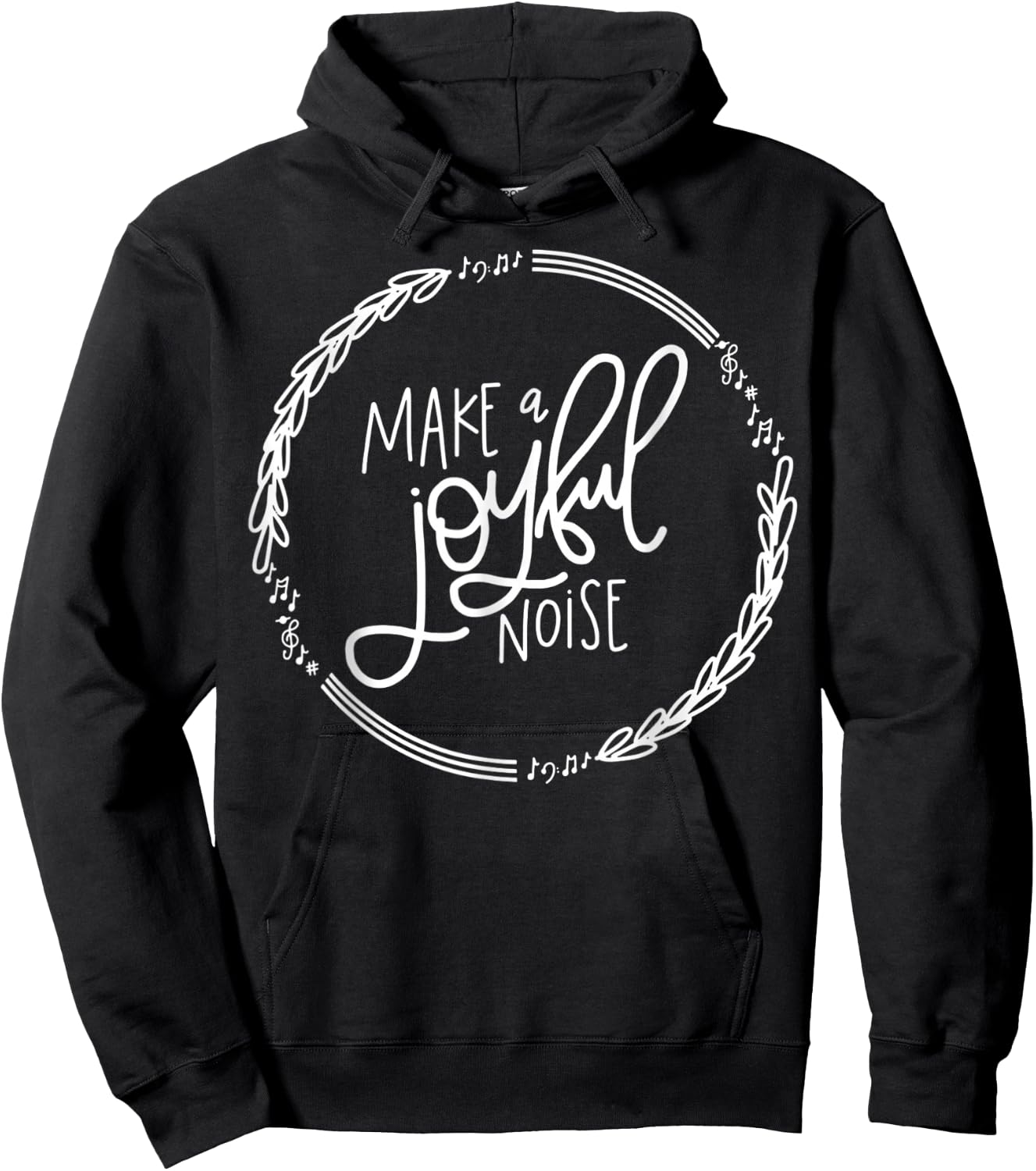 Make A Joyful Noise Psalm 100 Christian Hoodie - Hoodie | Black