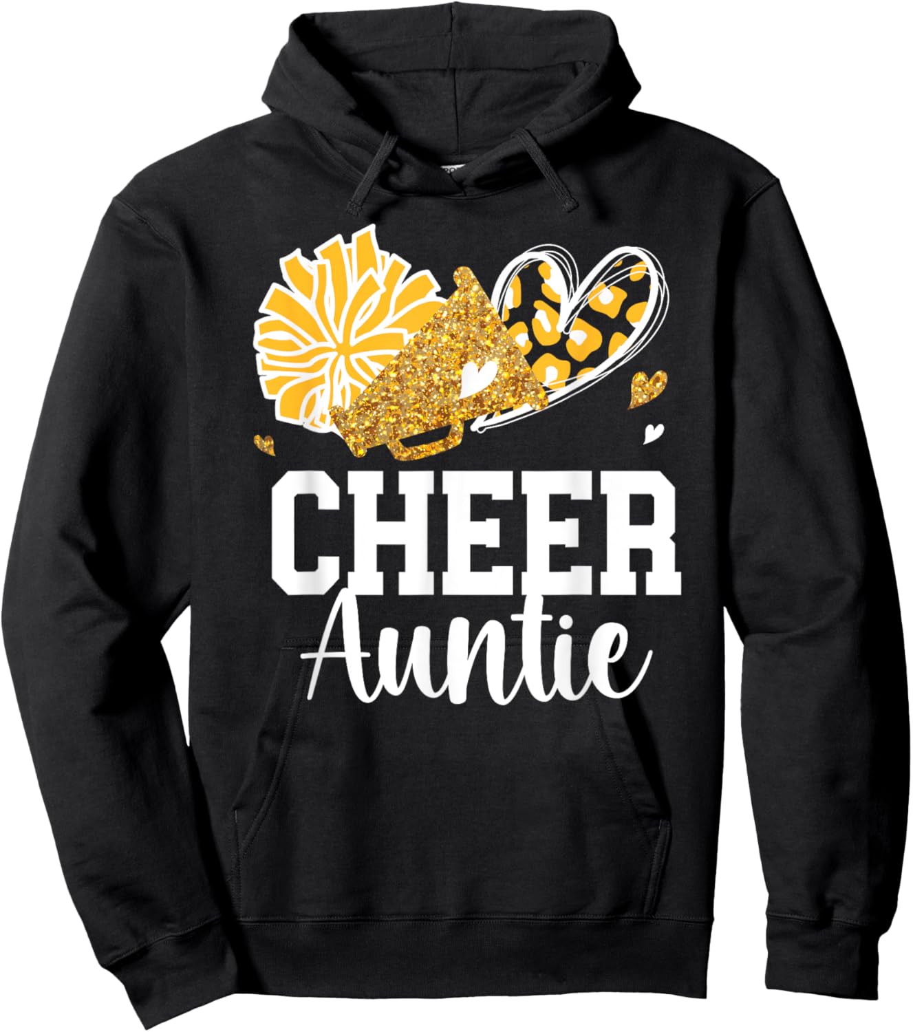 Cheer Auntie Cheerleader Aunt Cheer Aunt Cheerleading Aunt Hoodie - Hoodie | Black