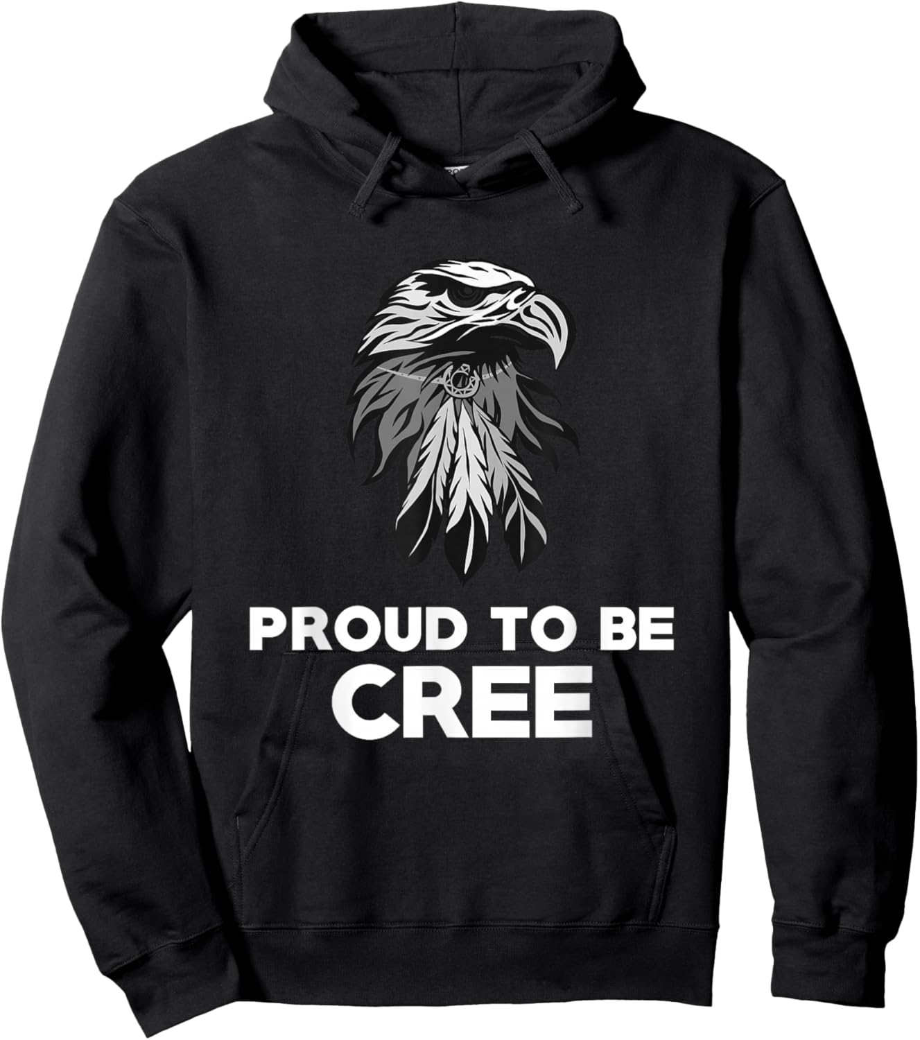 Proud To Be Cree - Native American Pride T Shirt Hoodie - Hoodie | Black