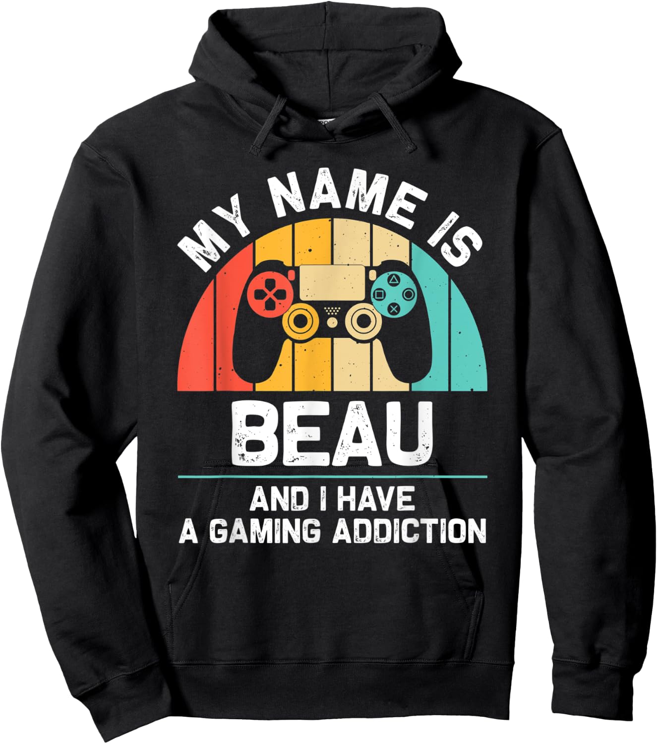 BEAU Gift Name Personalized Funny Gaming Geek Birthday Hoodie - Hoodie | Black