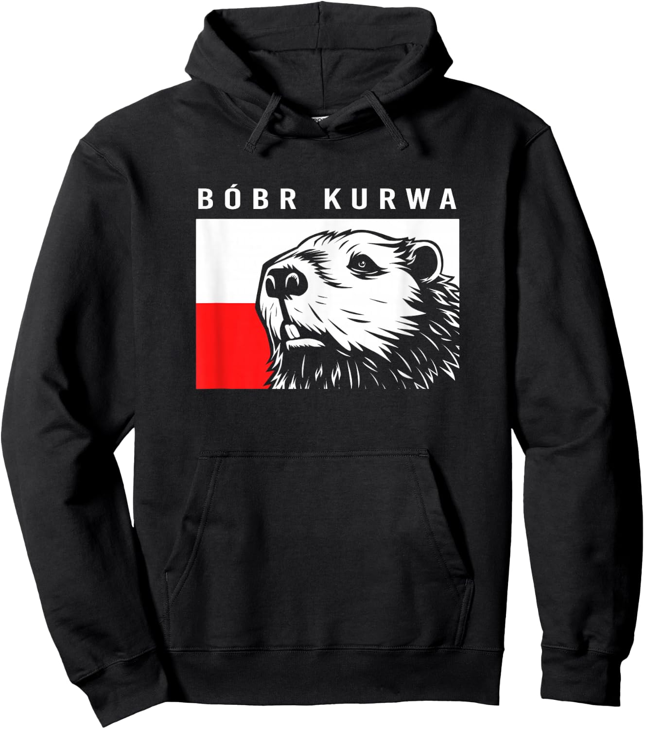 Bober Kurwa Funny Beaver Meme Bóbr Bobr Kurwa Hoodie - Hoodie | Black
