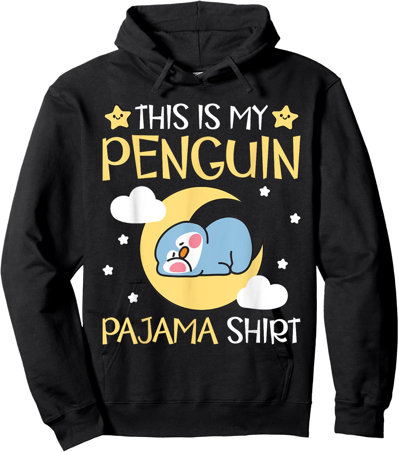 Cute PJ Teen Boys Girls PJs Funny This Is My Penguin Pajama Hoodie - Hoodie | Black