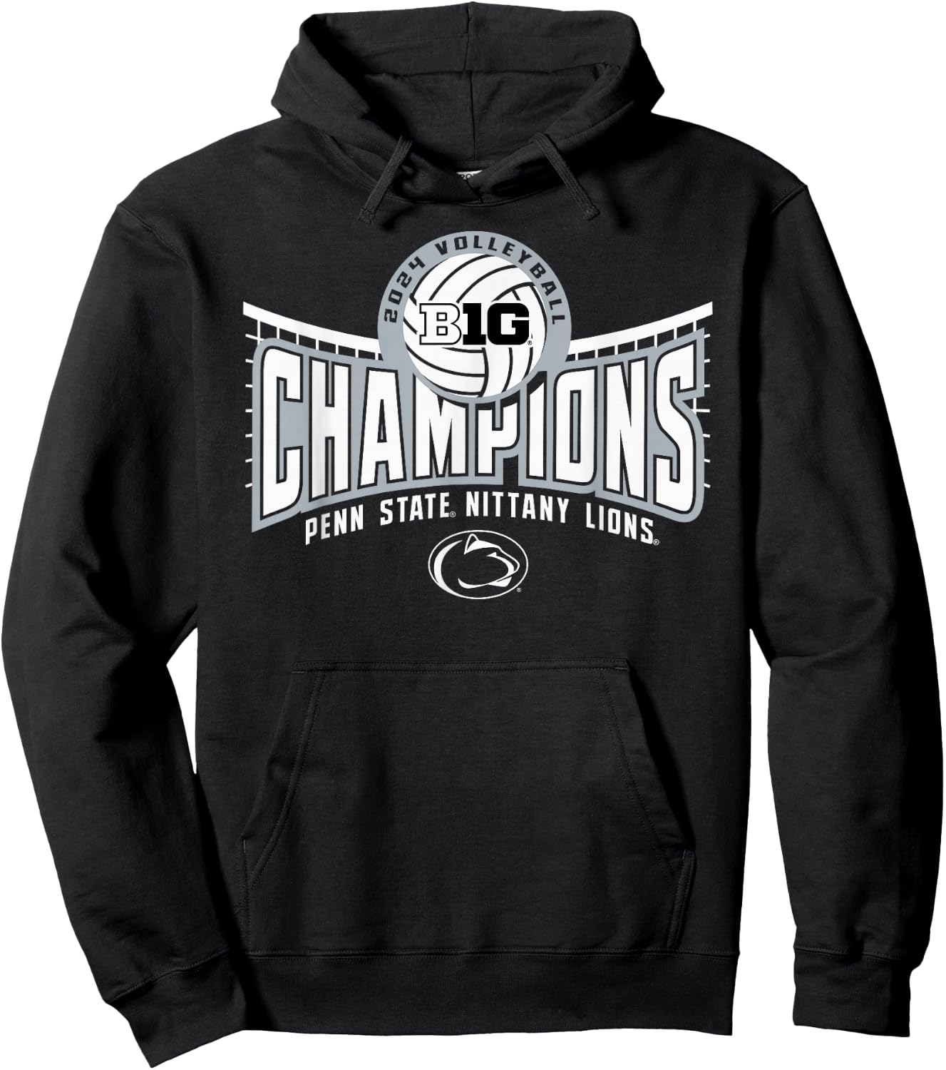 Penn State Nittany Lions Big Ten Champs 2024 W Volleyball Hoodie - Hoodie | Black