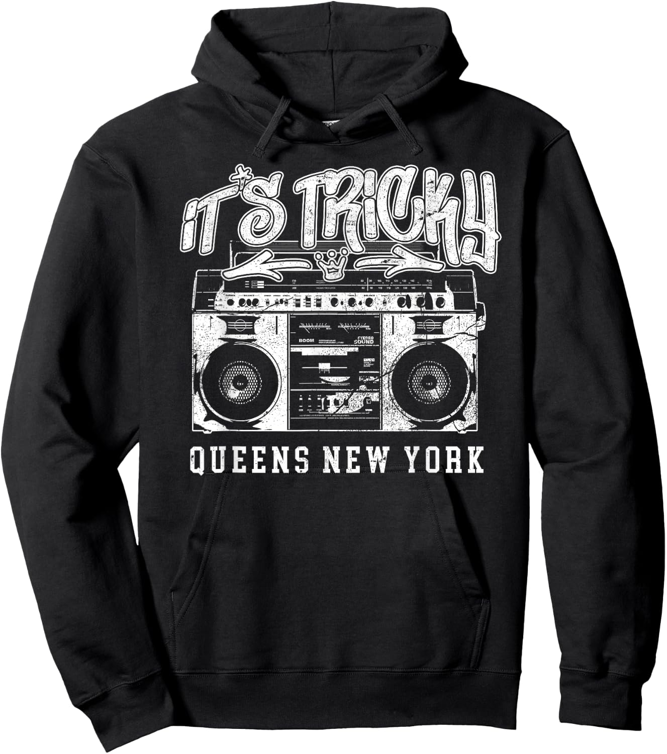 It's Tricky Queens NYC - New York City Boombox Hoodie - Hoodie | Black