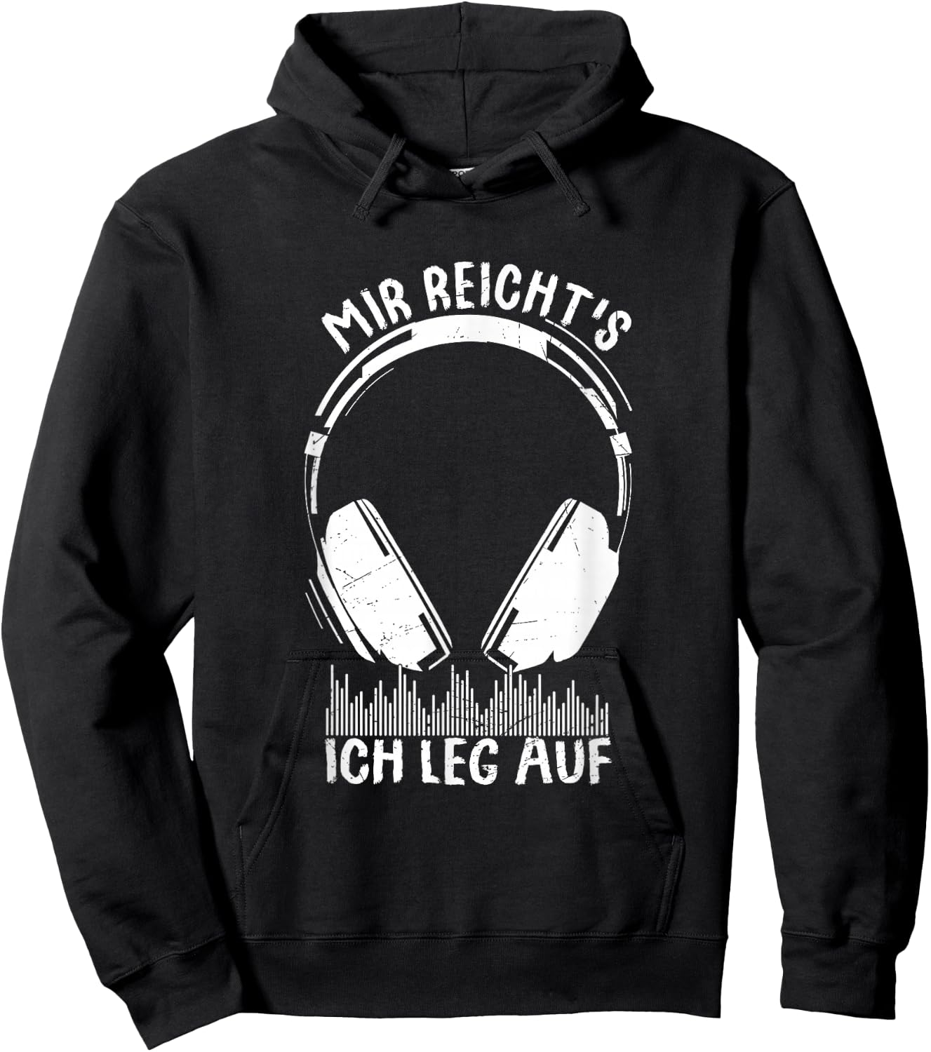 DJ with German Text "Mir Reichts ich leg auf Geschenk für Djs, black Hoodie - Hoodie | Black
