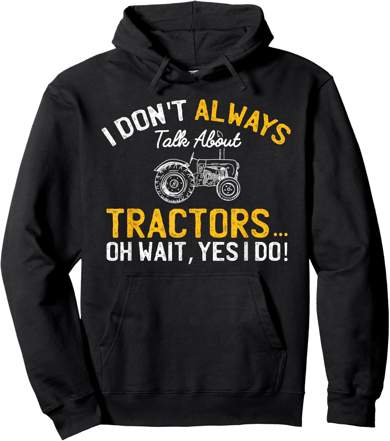 I don't always talk about tractors... Funny Farmer Retro Hoodie - Hoodie | Black