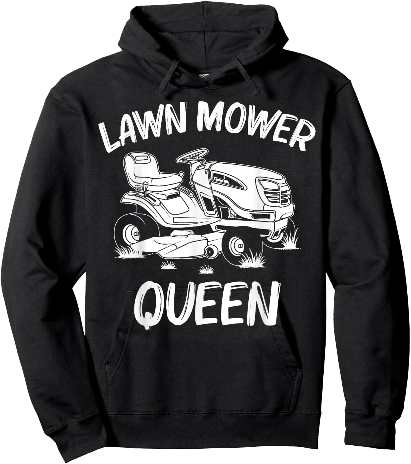 Funny Lawn Mowing Gift Women Mom Lawn Mower Farm Gardening Hoodie - Hoodie | Black
