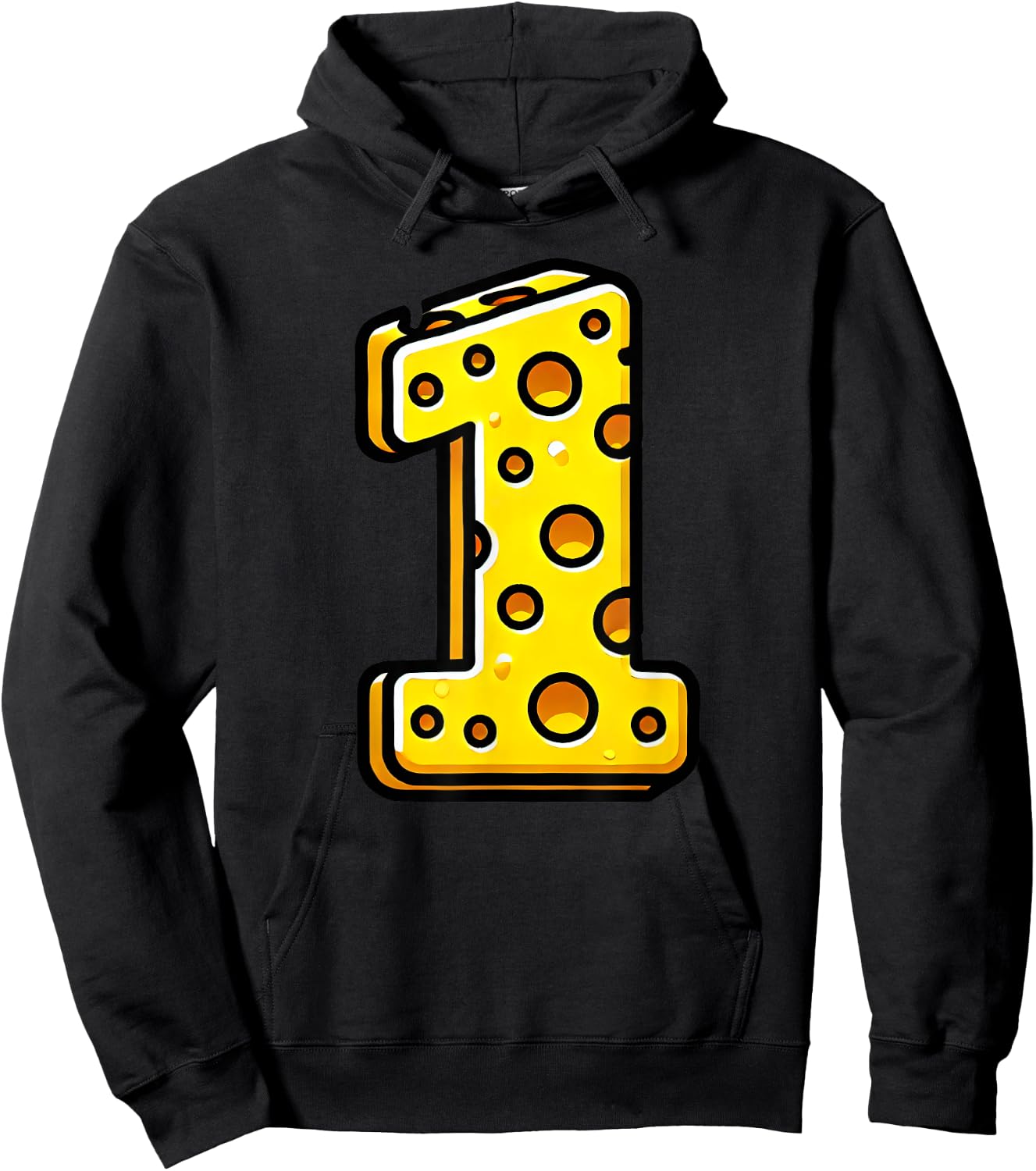 Happy 1st Birthday Cheese Number Boys Girls Kids Hoodie - Hoodie | Black