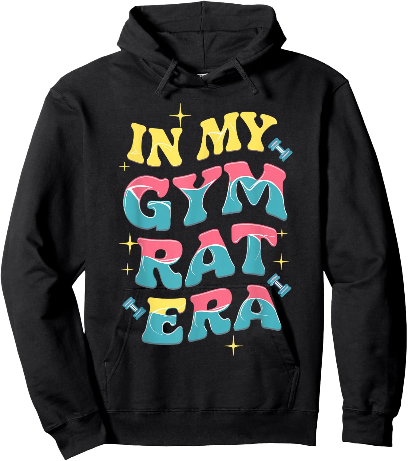 In My Gym Rat Era Groovy Fitness Bodybuilding Workout Hoodie - Hoodie | Black