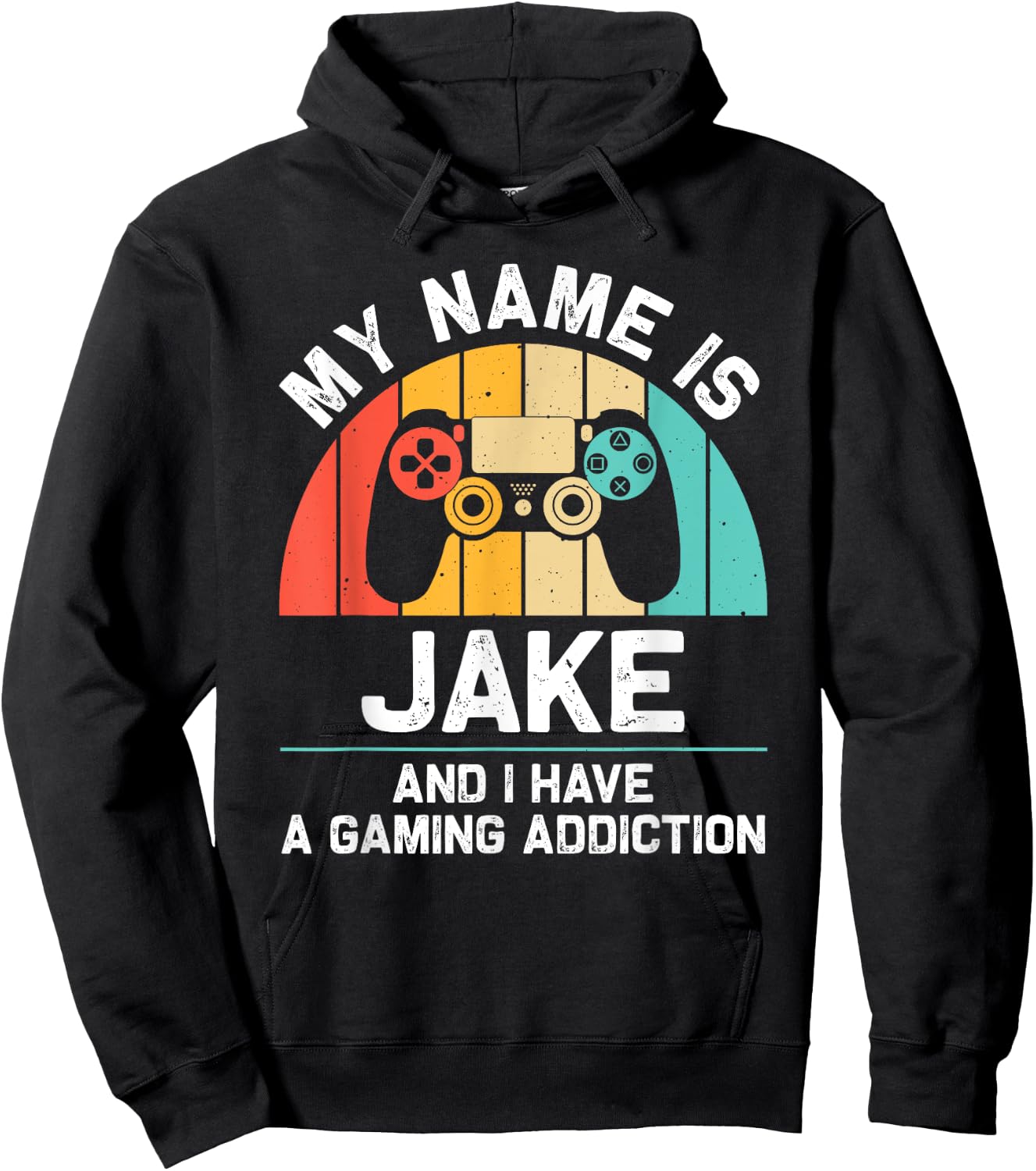 JAKE Gift Name Personalized Funny Gaming Geek Birthday Hoodie - Hoodie | Black