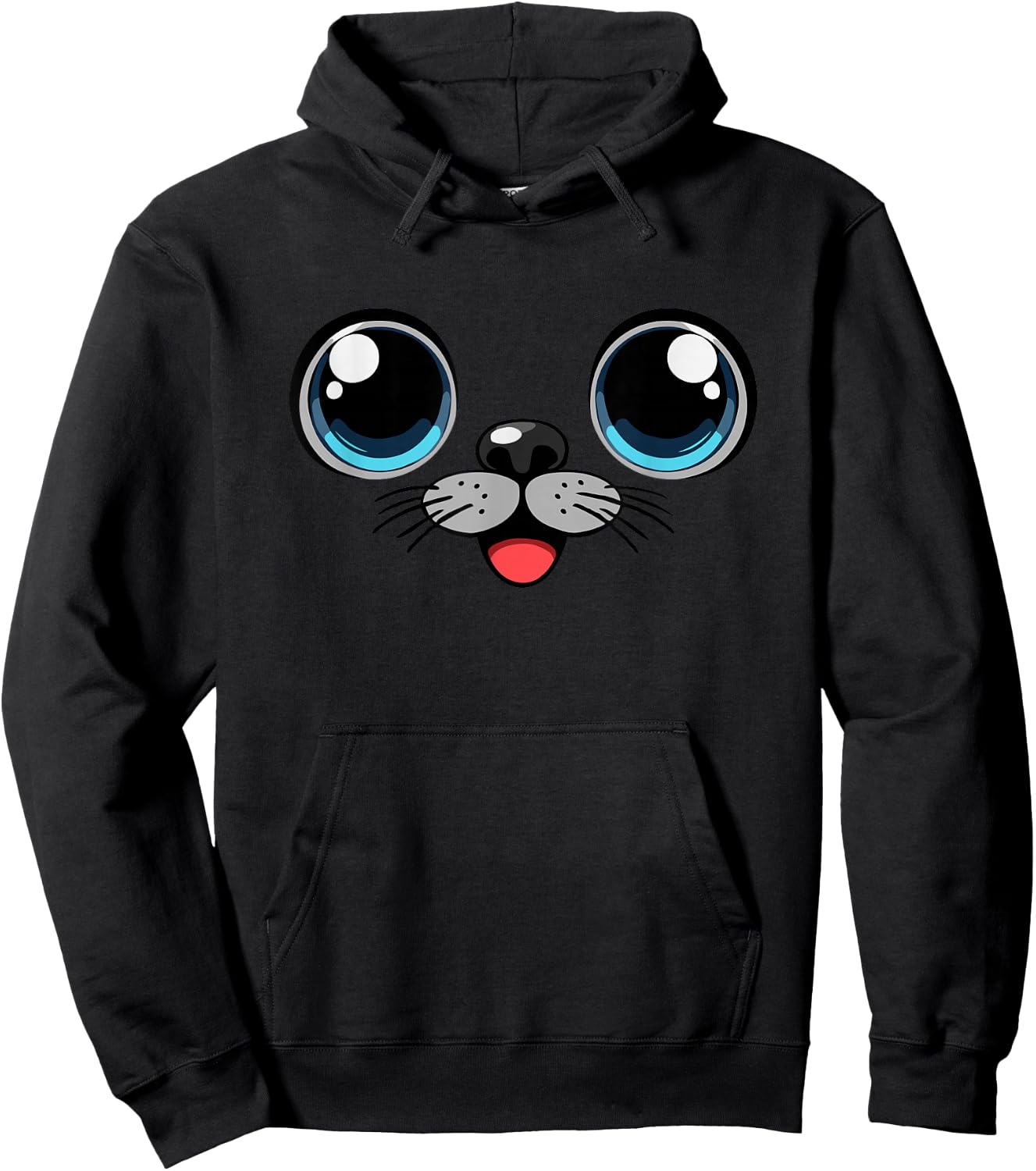 Seal Face Costume Cute Seal Kids Easy DIY Halloween Costume Hoodie - Hoodie | Black