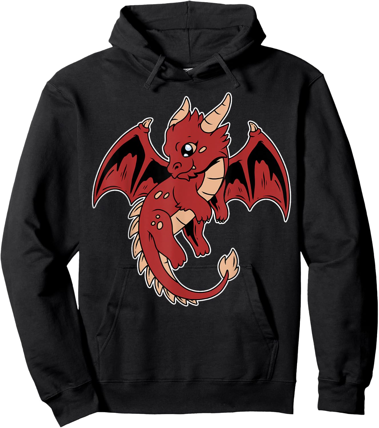 Mythical Cute Kawaii Dragon Baby Fantasy Hoodie - Hoodie | Black