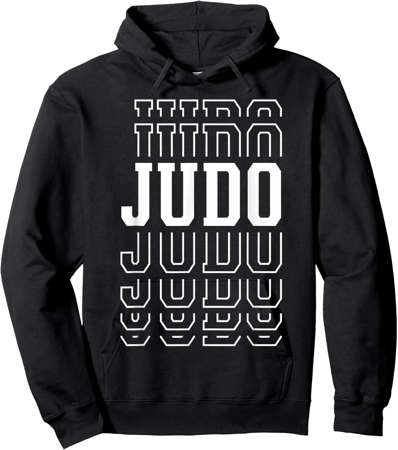 Judo Funny Layered Text Instructor Coach Youth Hoodie - Hoodie | Black