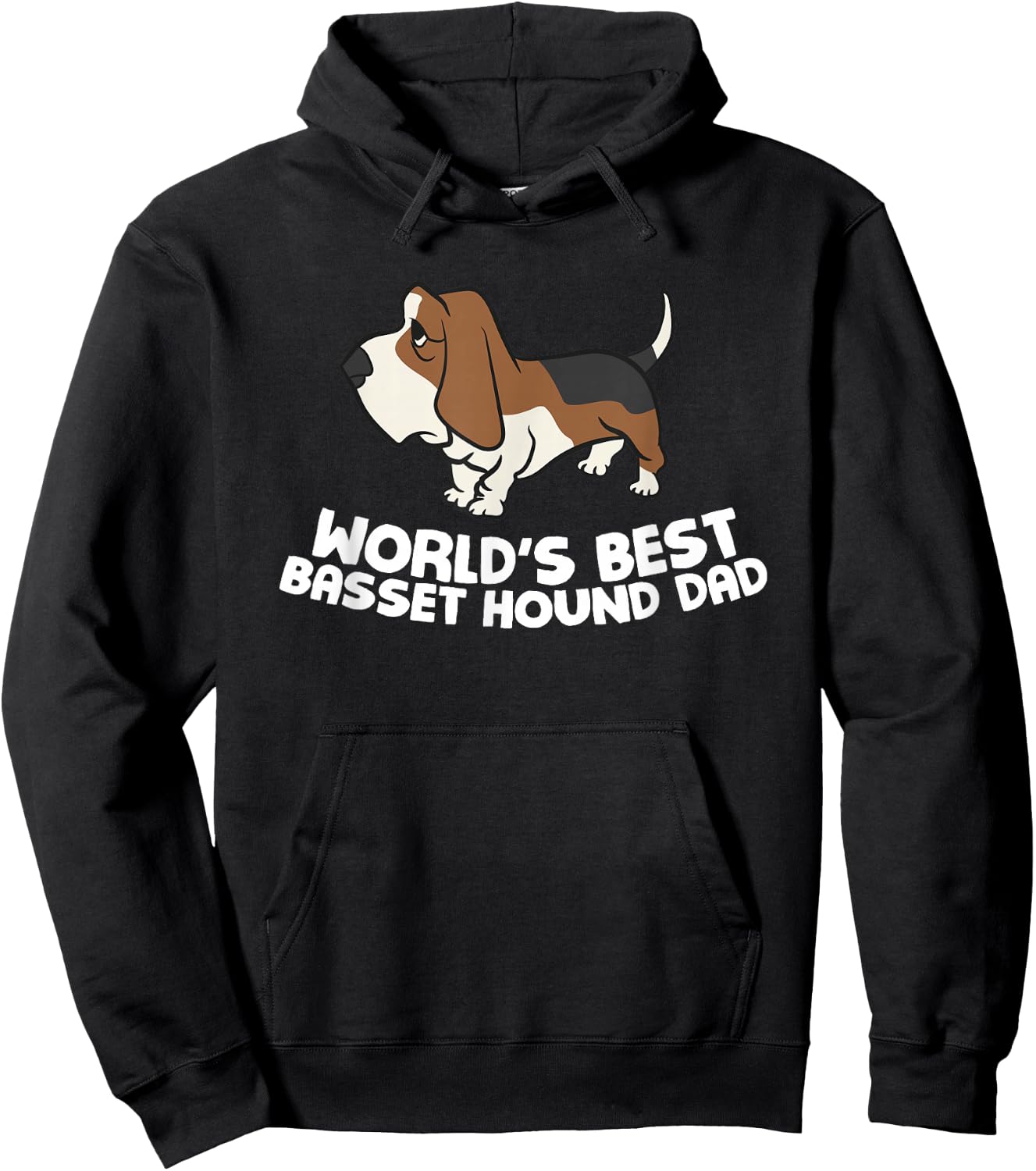 World's Best Basset Hound Dad Hoodie - Hoodie | Black