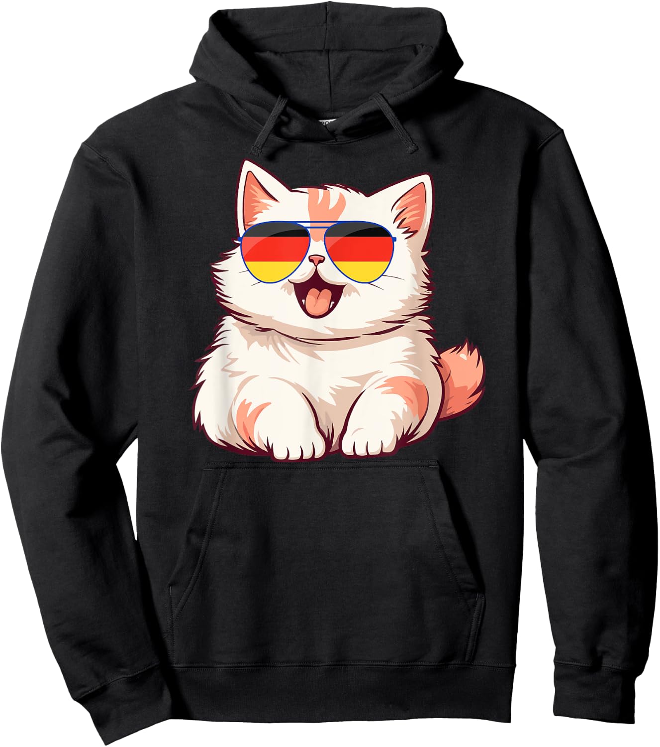 Katze kostüm lustig Deutschland Flagge katzen kätzchen Cat Hoodie - Hoodie | Black