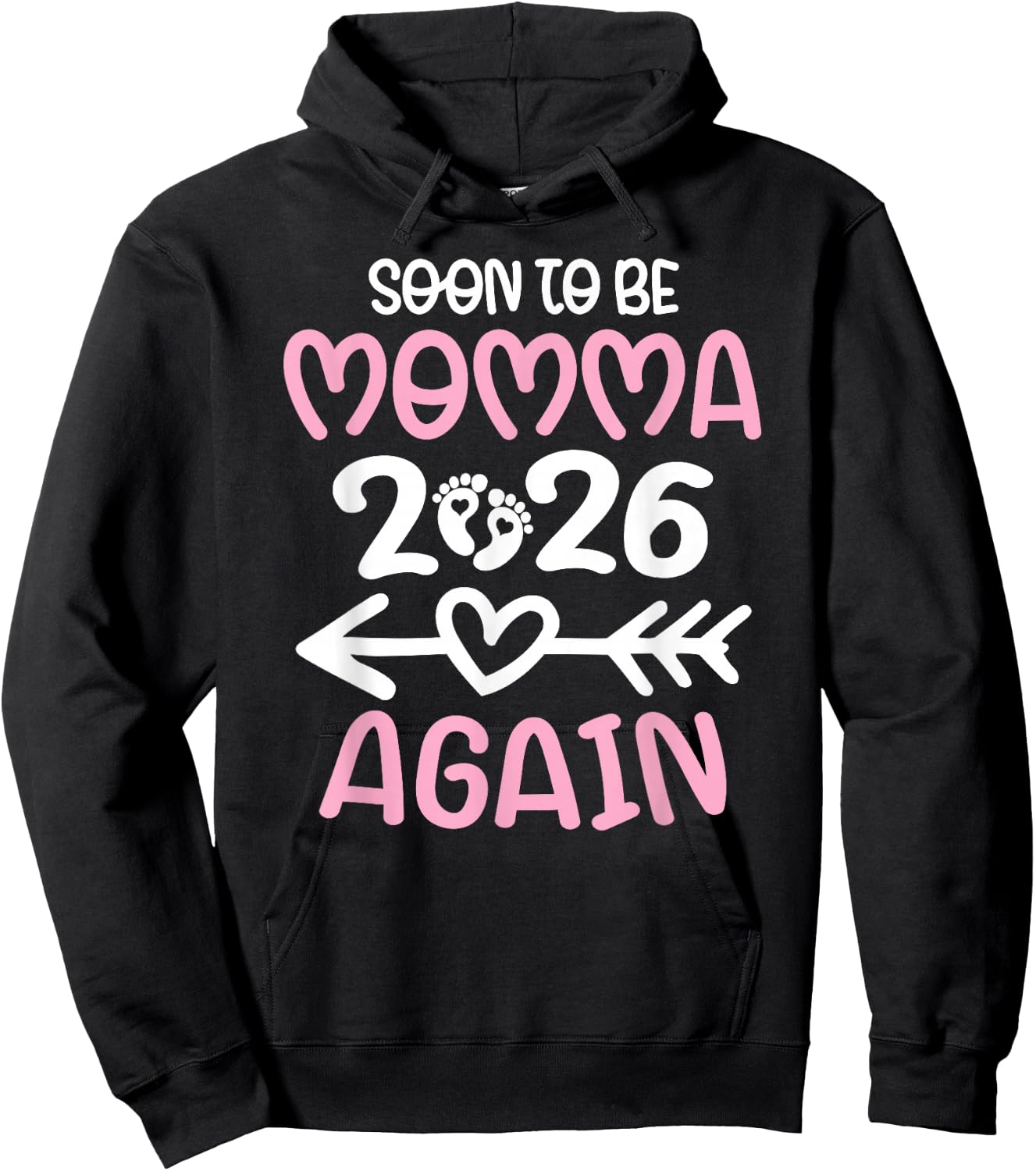 Soon To Be Momma again est. 2026 Pregnancy Announcement Hoodie - Hoodie | Black