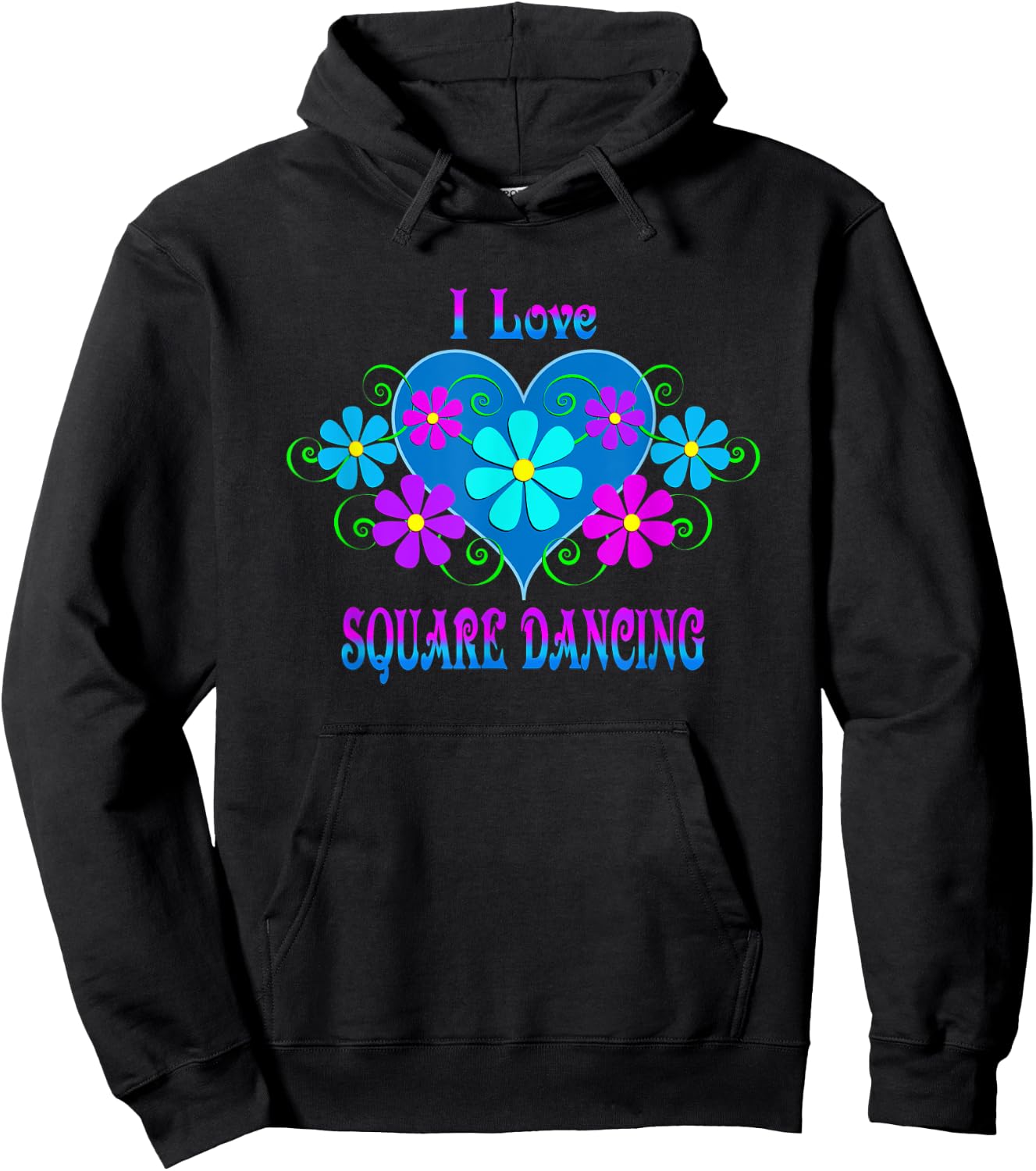 I Love Square Dancing Hoodie - Hoodie | Black