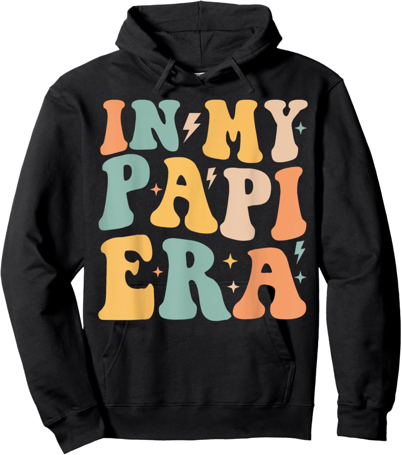 Retro Groovy In My Papi Era Father's Day Hoodie - Hoodie | Black