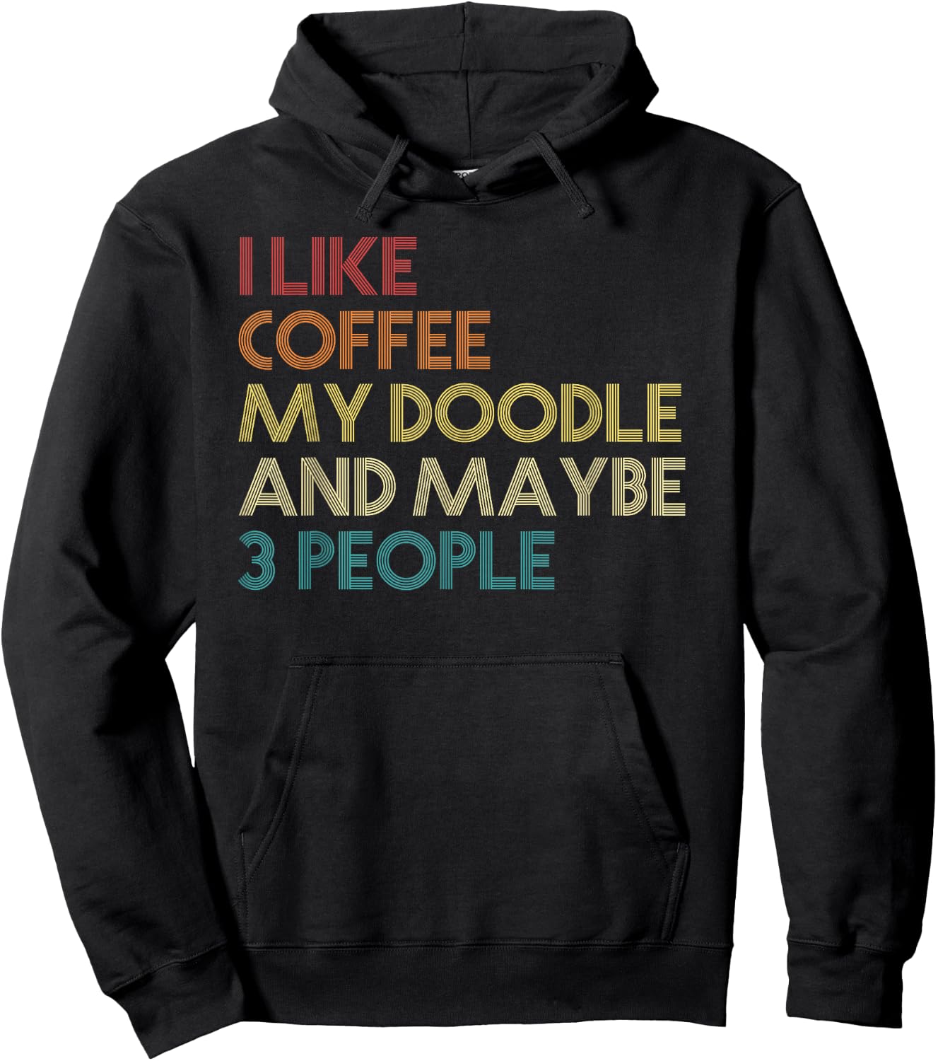 Goldendoodle Dog Owner Coffee Lovers Vintage Retro Hoodie - Hoodie | Black