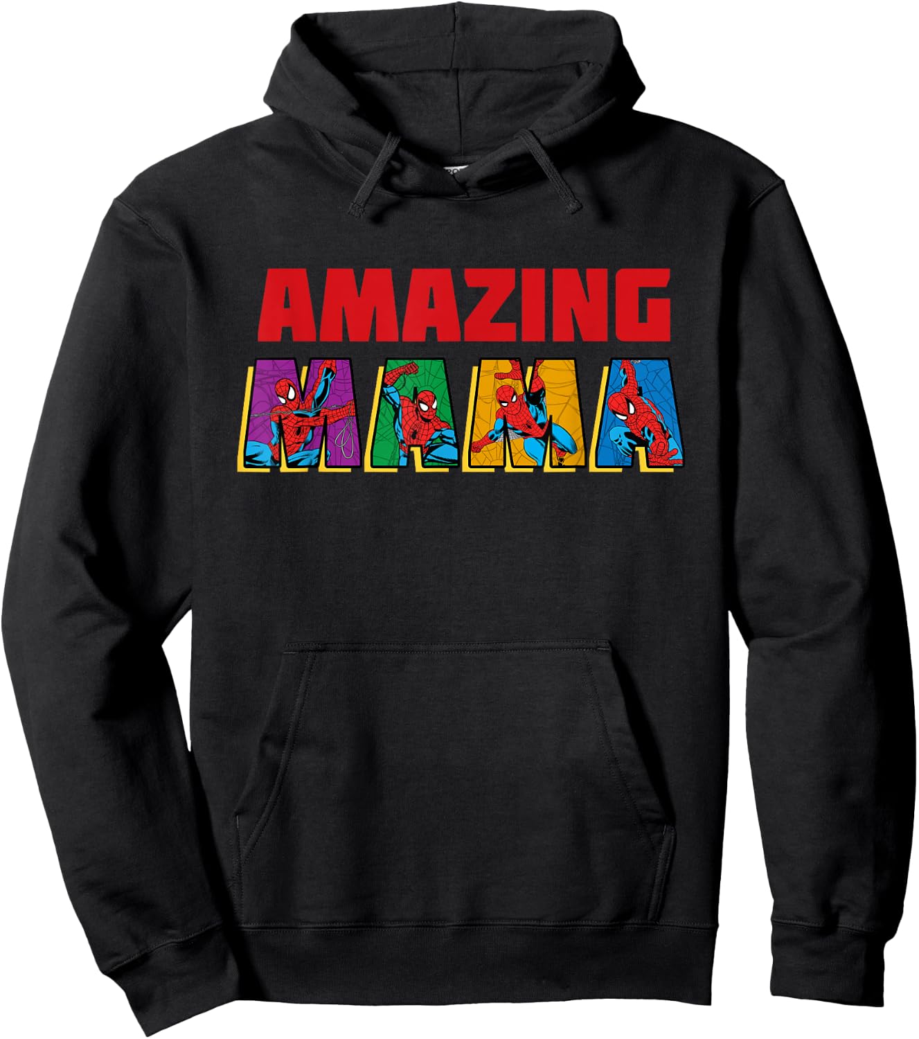 Marvel Spider-Man Amazing Mama Mom Birthday Mother’s Day Hoodie - Hoodie | Black
