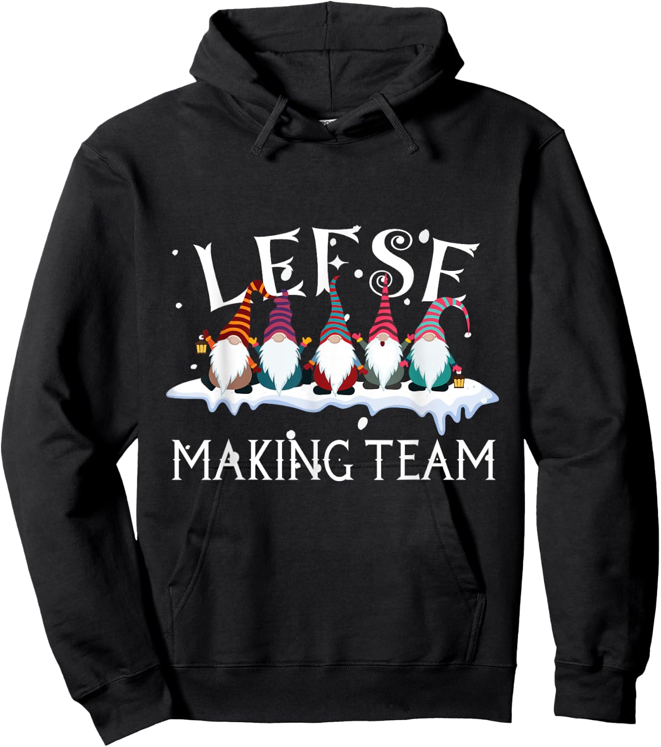 Lefse Making Team, Gnome Xmas Hoodie - Hoodie | Black