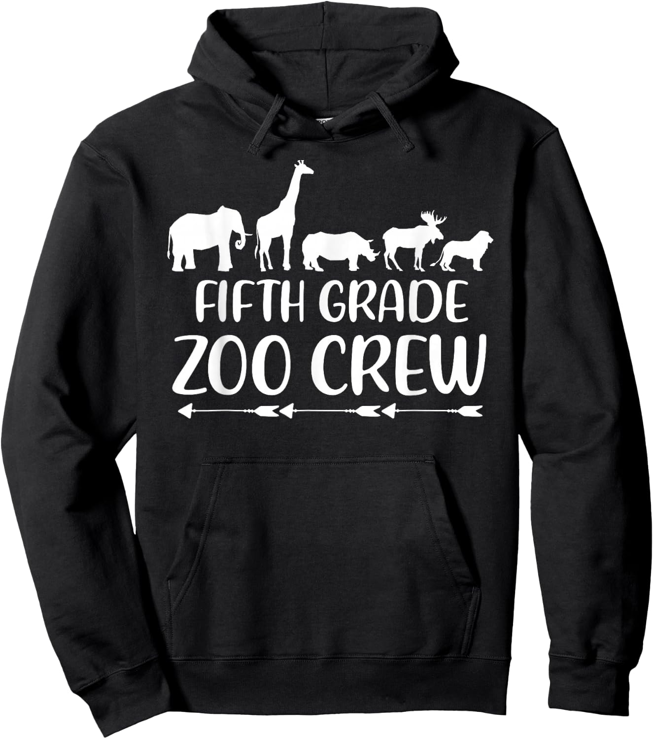 Fifth Grade Zoo Crew Funny 5th Grade Field Day Trip 2026 Hoodie - Hoodie | Black