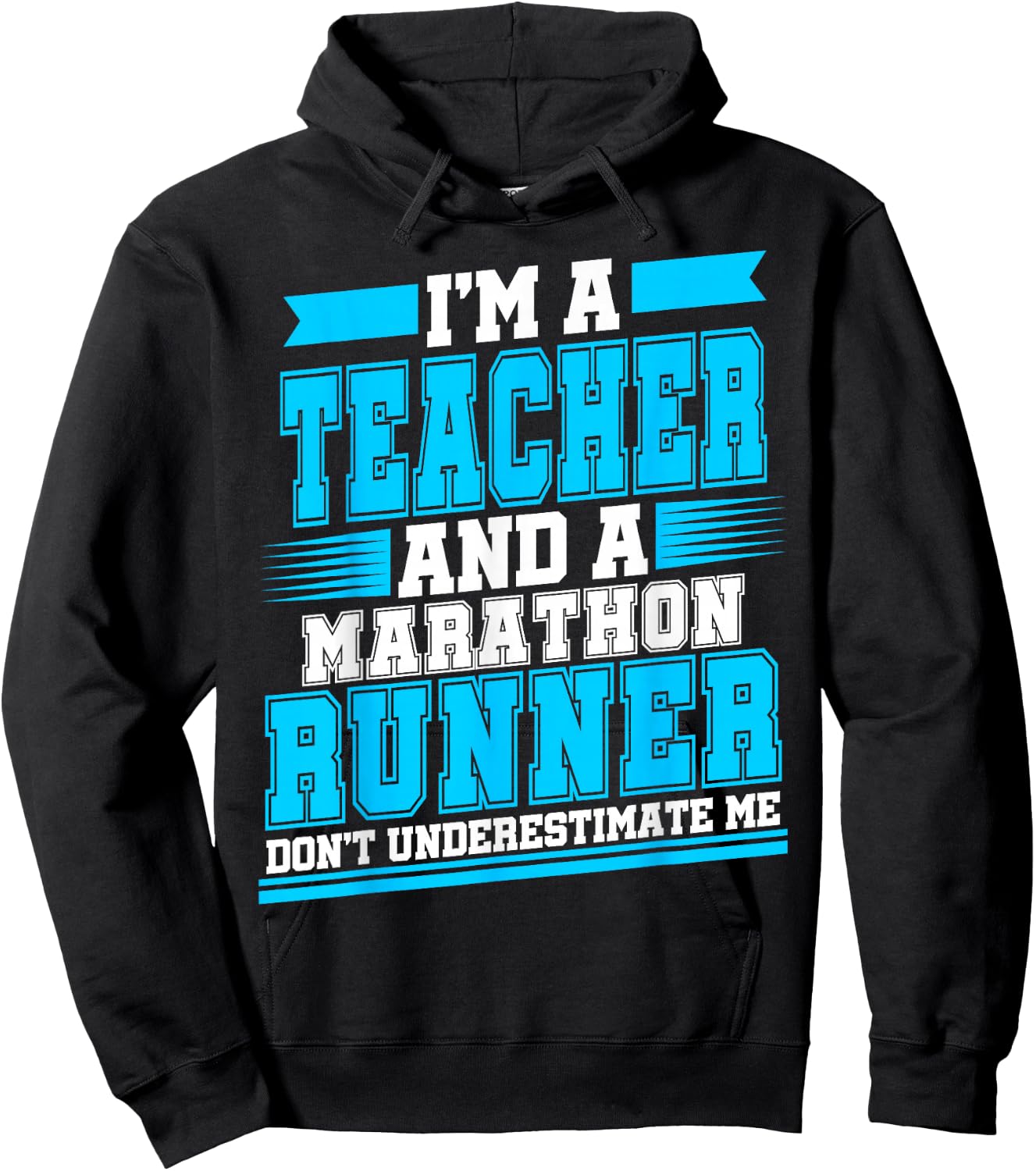 Marathon Runner Teacher Running Half First Race Hoodie - Hoodie | Black