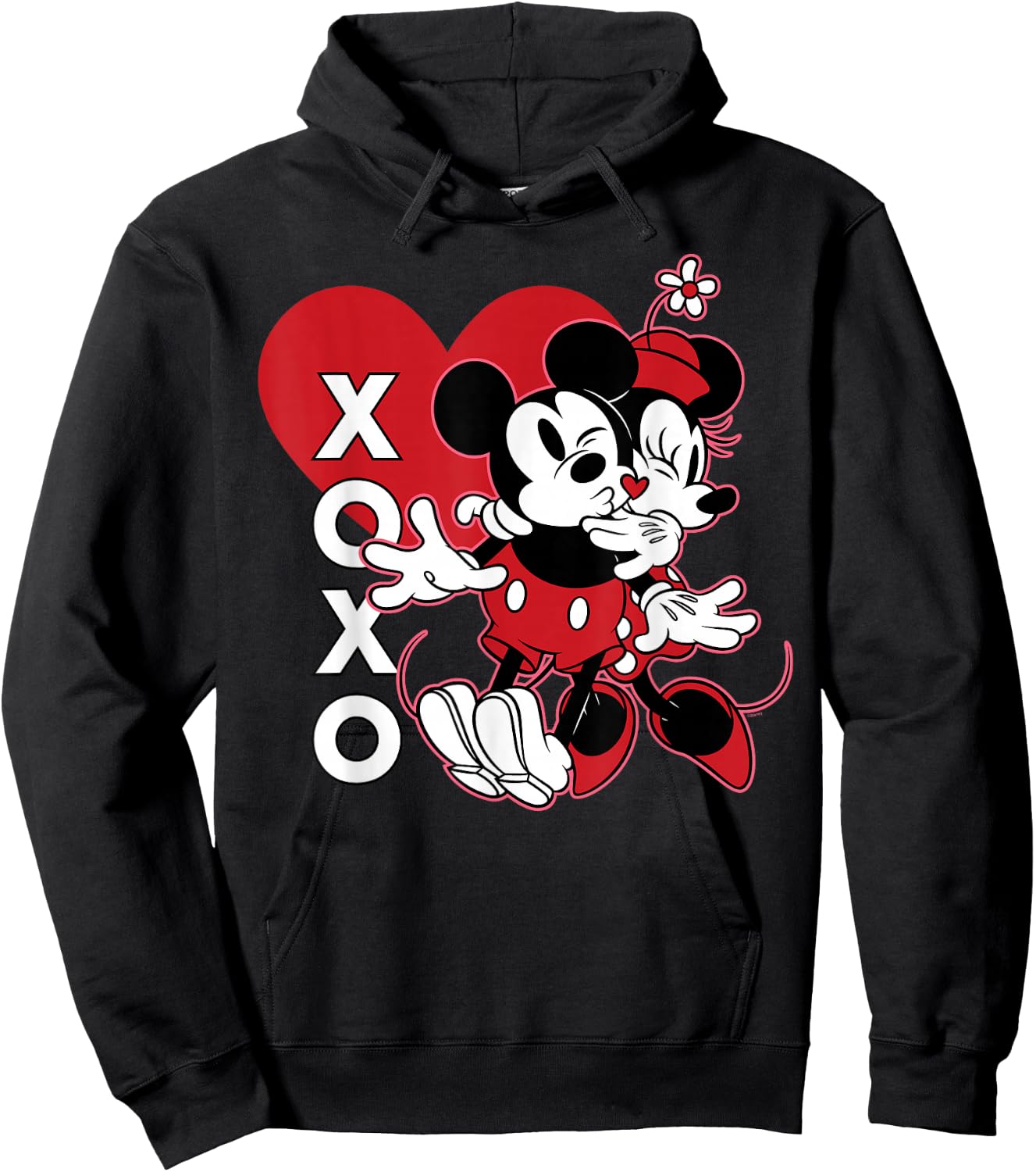 Disney Mickey & Minnie XOXO Valentine’s Day Hugs and Kisses Hoodie - Hoodie | Black
