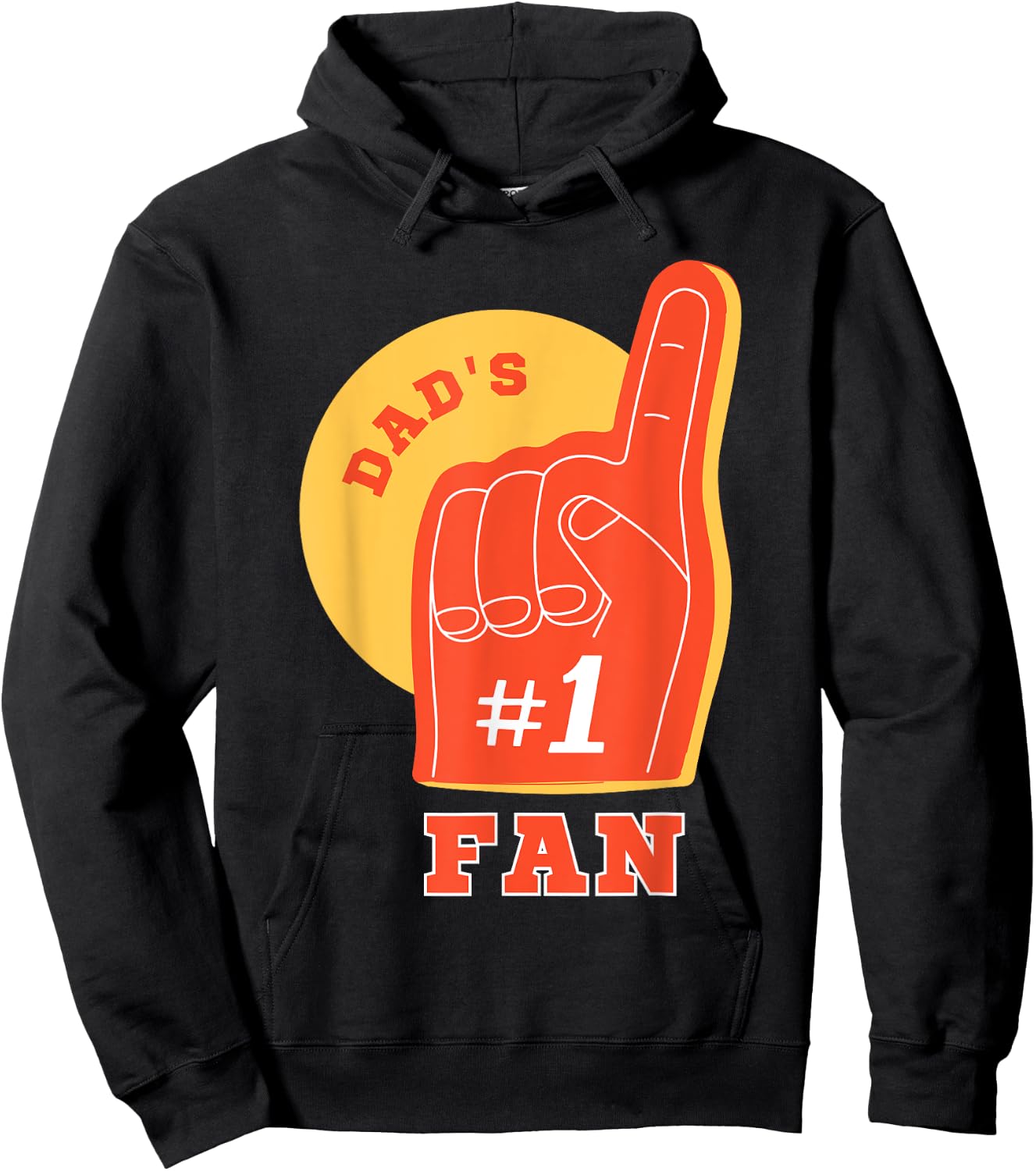 Dad’s #1 Fan | Father’s Day For Kids Toddler Boy Girl Hoodie - Hoodie | Black
