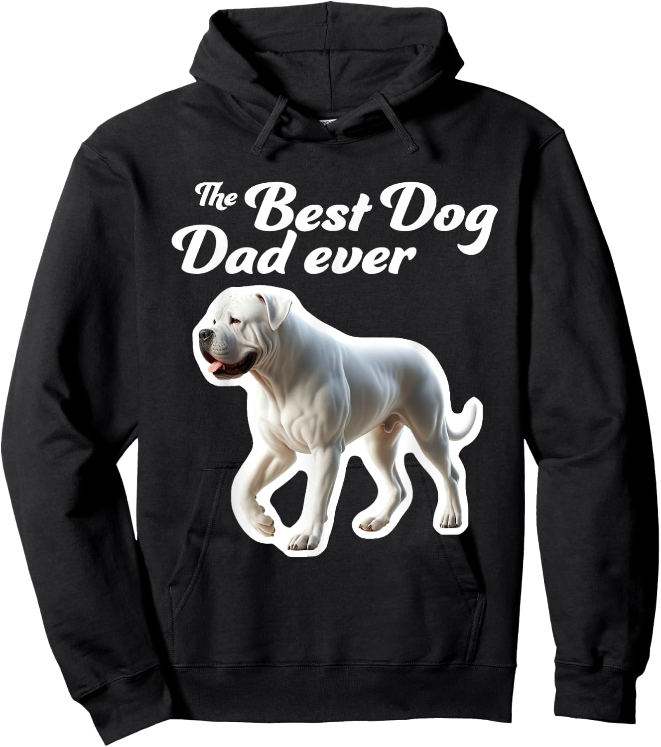Best Dog Dad Ever - Dogo Argentino Men Women Hoodie - Hoodie | Black