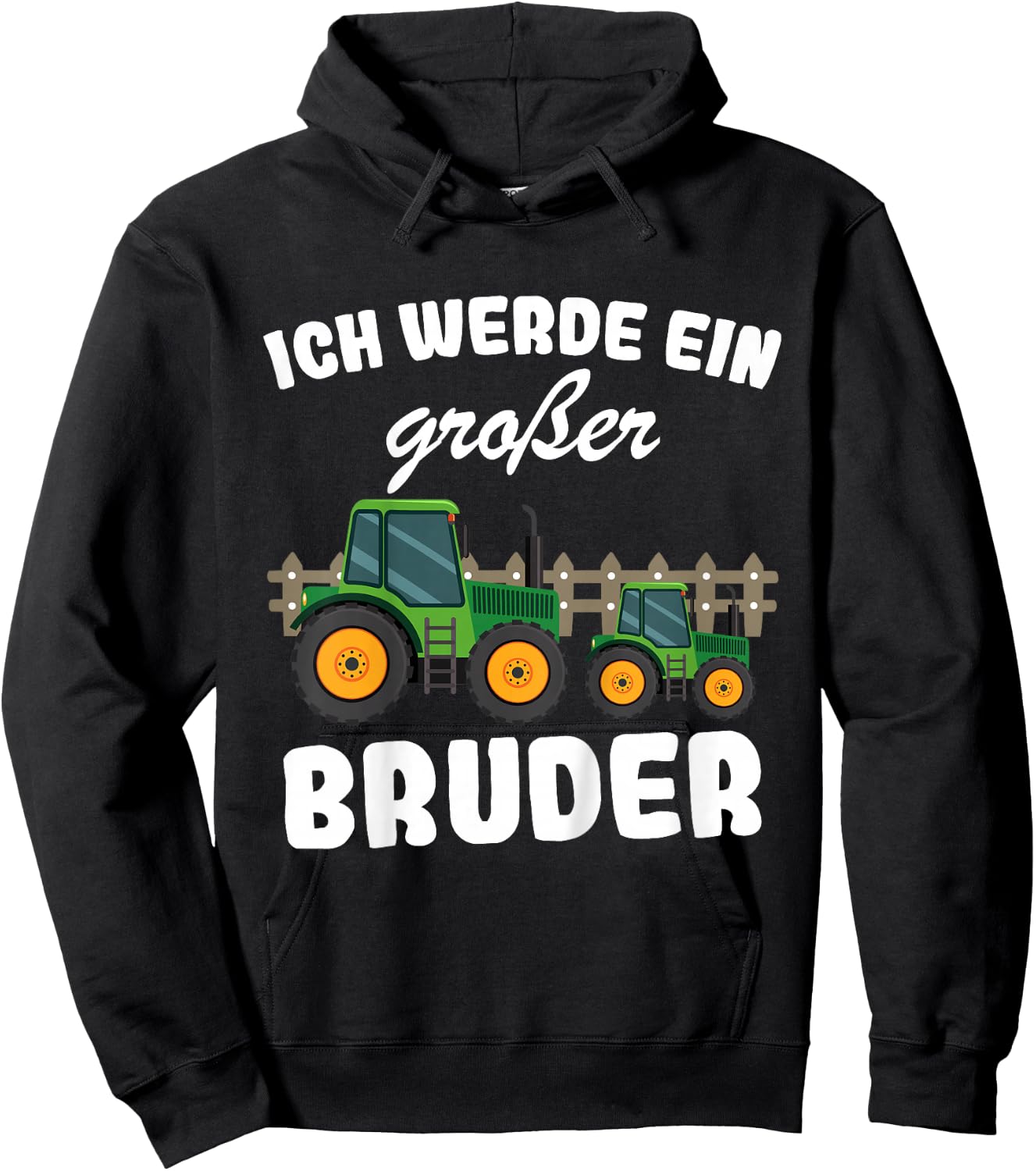 Children's with German Text "Ich Werde Großer Bruder 2023", black, 80 Hoodie - Hoodie | Black