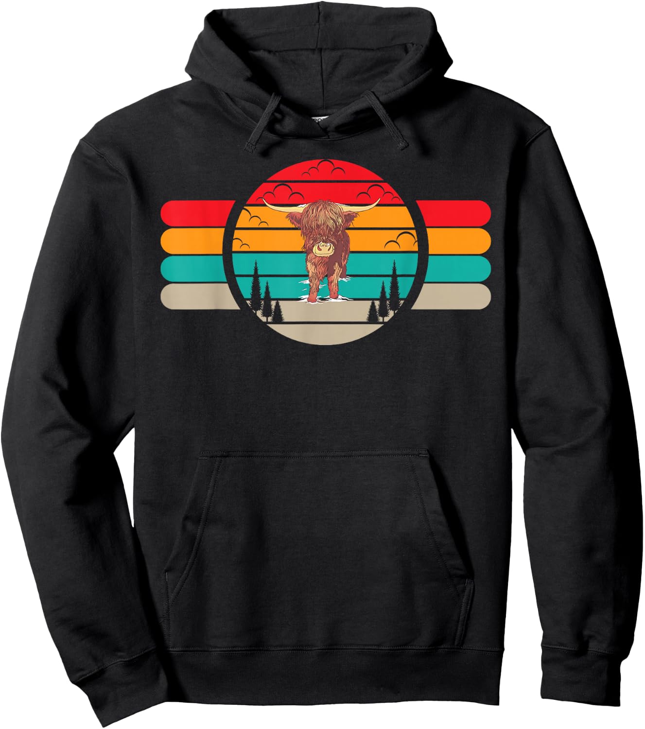 Highland Cow Hoodie - Hoodie | Black