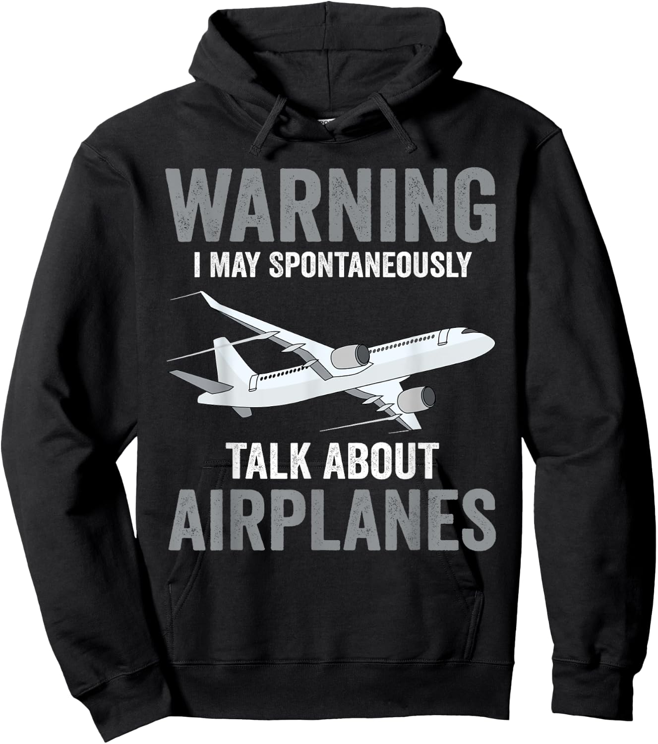 Funny Pilot Warning May Spontaneously Talk About Airplanes Hoodie - Hoodie | Black