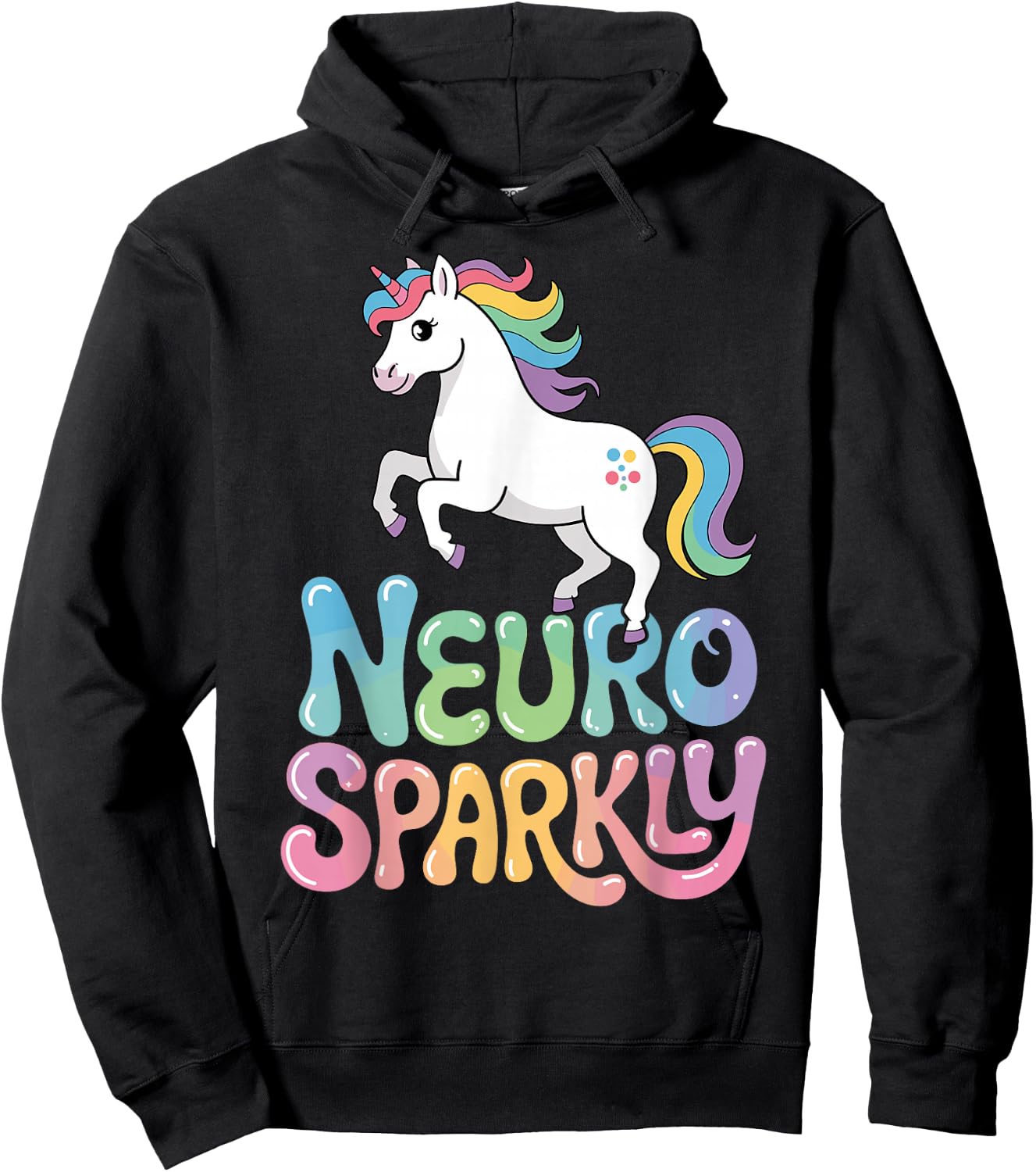 Unicorn Neurosparkly Neuro Sparkly Hoodie - Hoodie | Black
