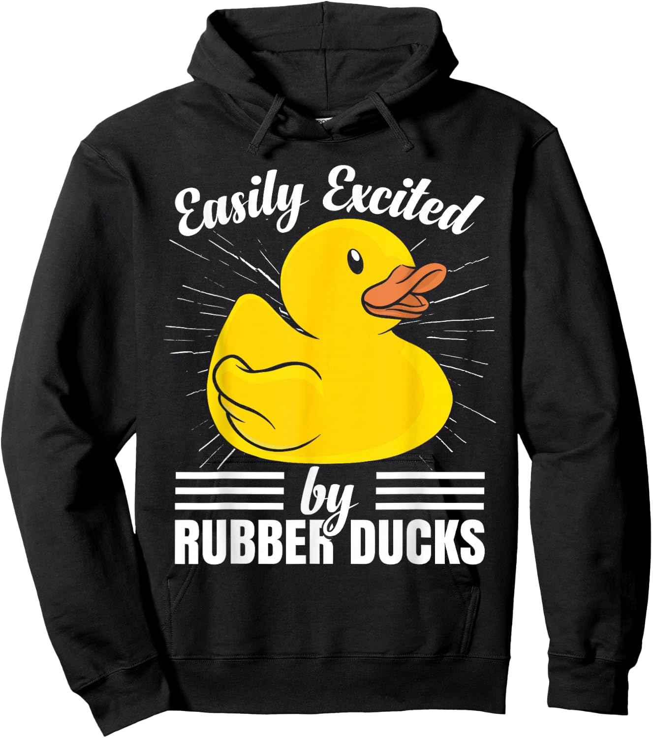 Easily Excited By Rubber Ducks Hoodie - Hoodie | Black