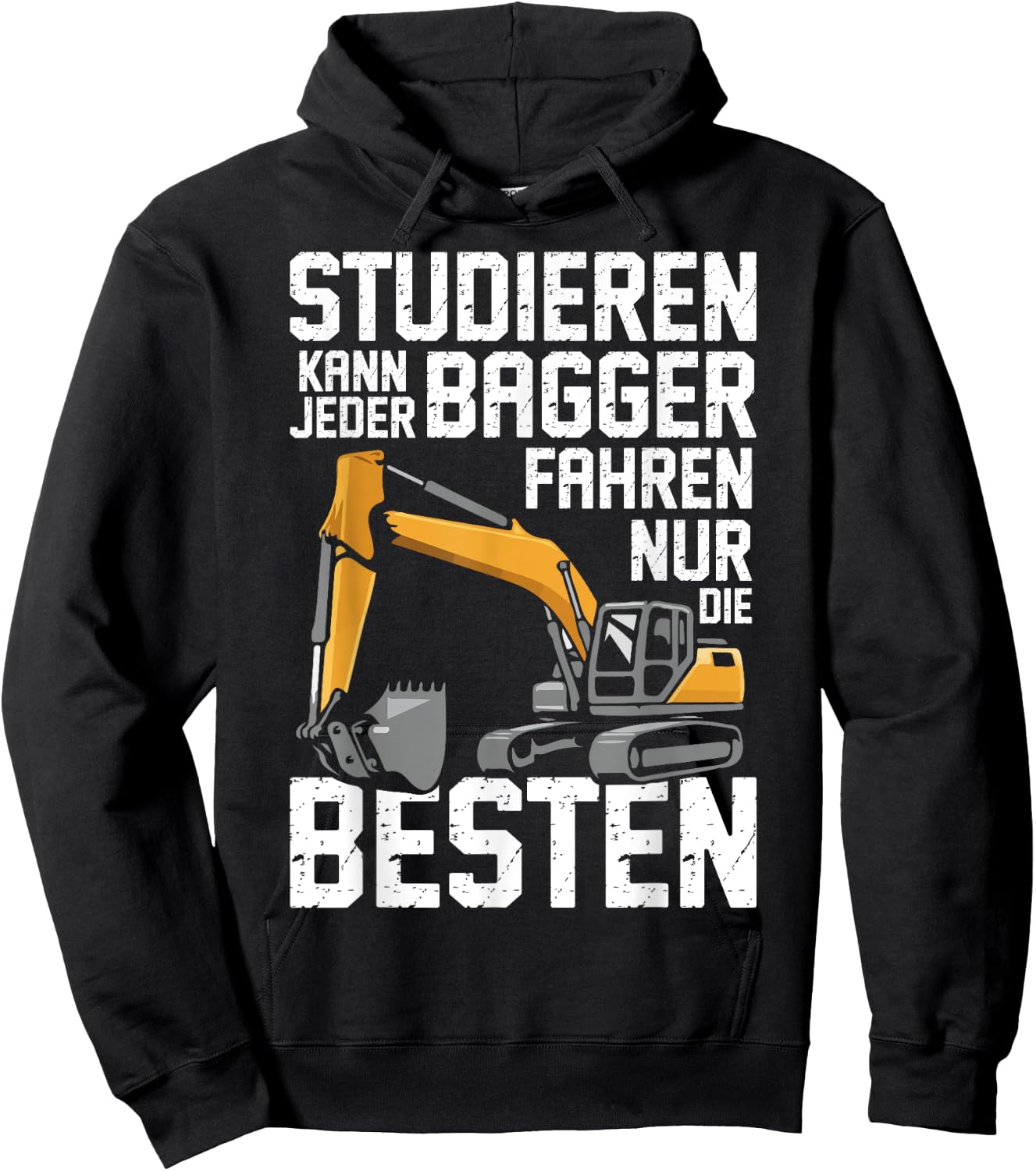 Lustiges Nur Die Besten Bagger Bauarbeiter Hoodie - Hoodie | Black