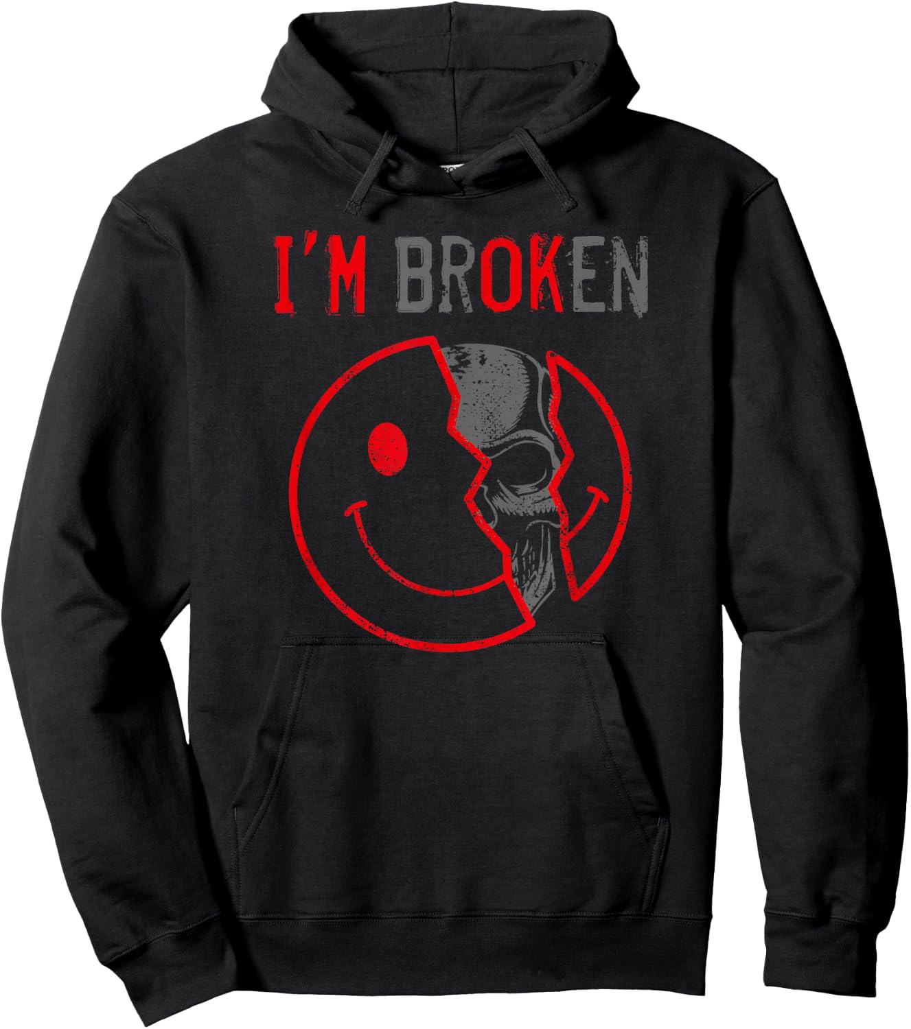 I'm Broken I'm OK I'm Broken , black Hoodie - Hoodie | Black