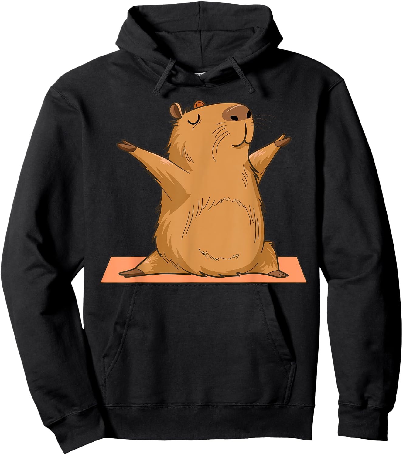 Yoga Capybara Funny Capy Lover Men Women Teen Girls Kids Hoodie - Hoodie | Black