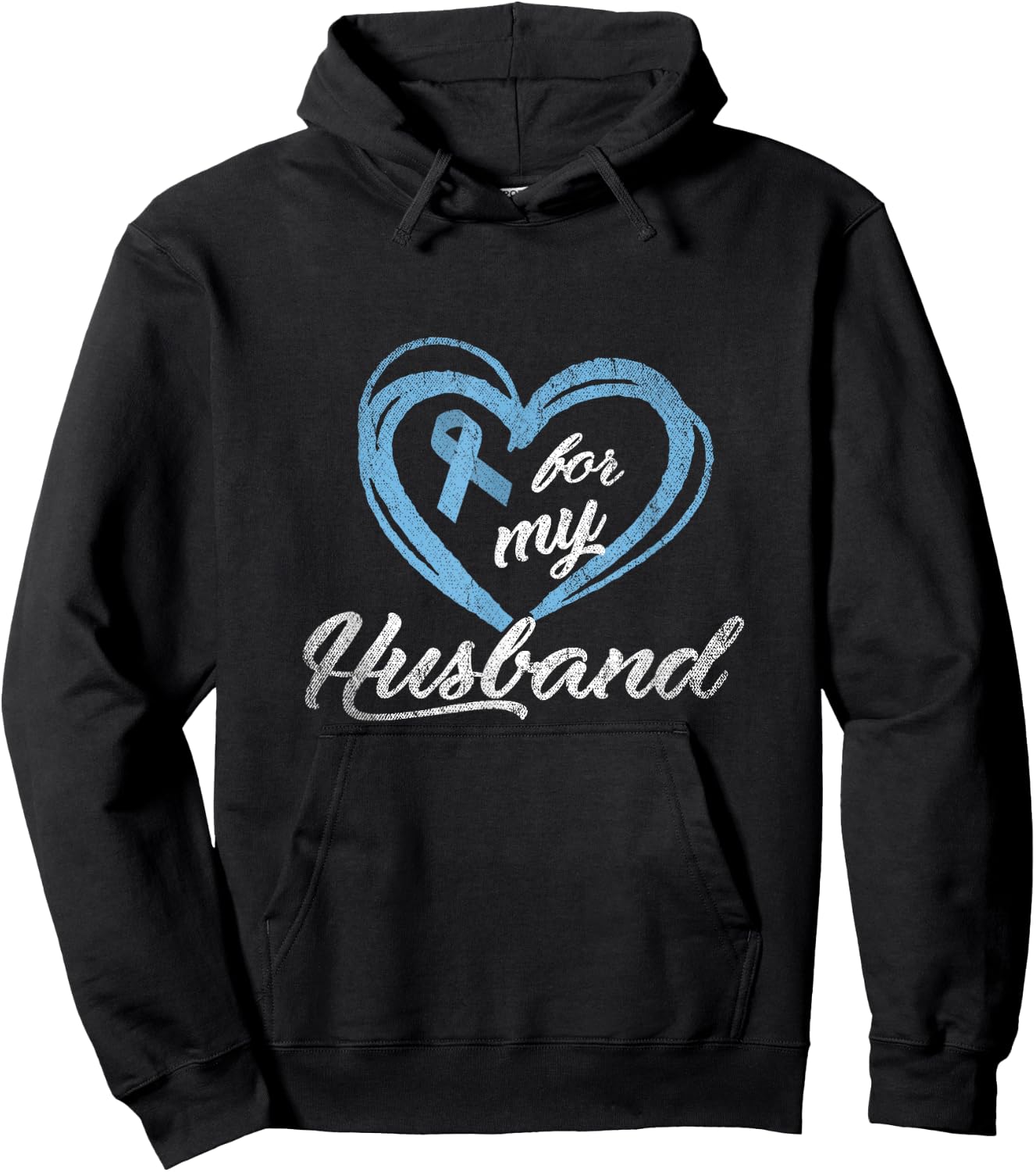 Warrior Husband Wife Gift Prostate Cancer Awareness Hoodie - Hoodie | Black