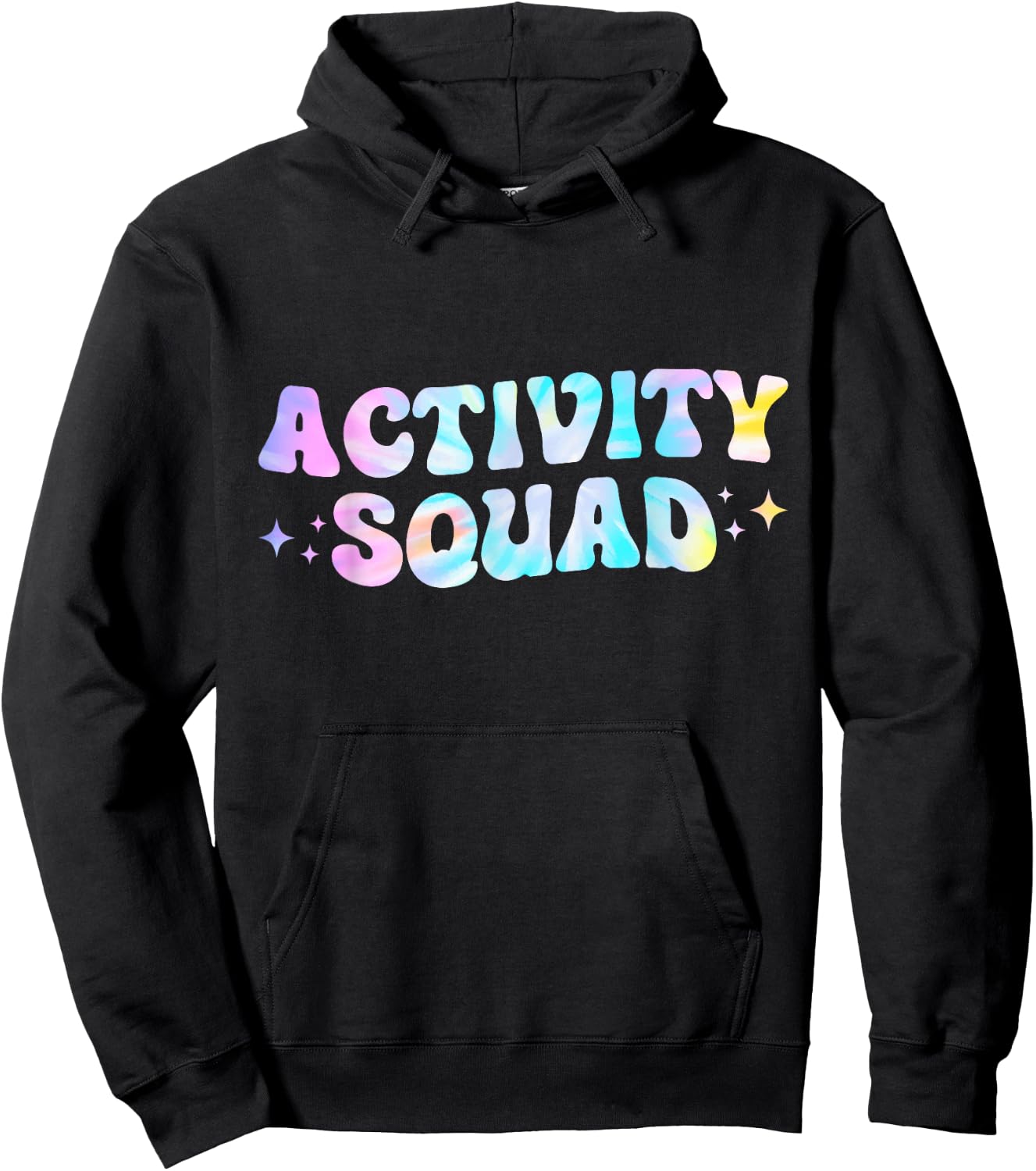 Tie Dye Activity Squad Assistant Director Professionals Week Hoodie - Hoodie | Black