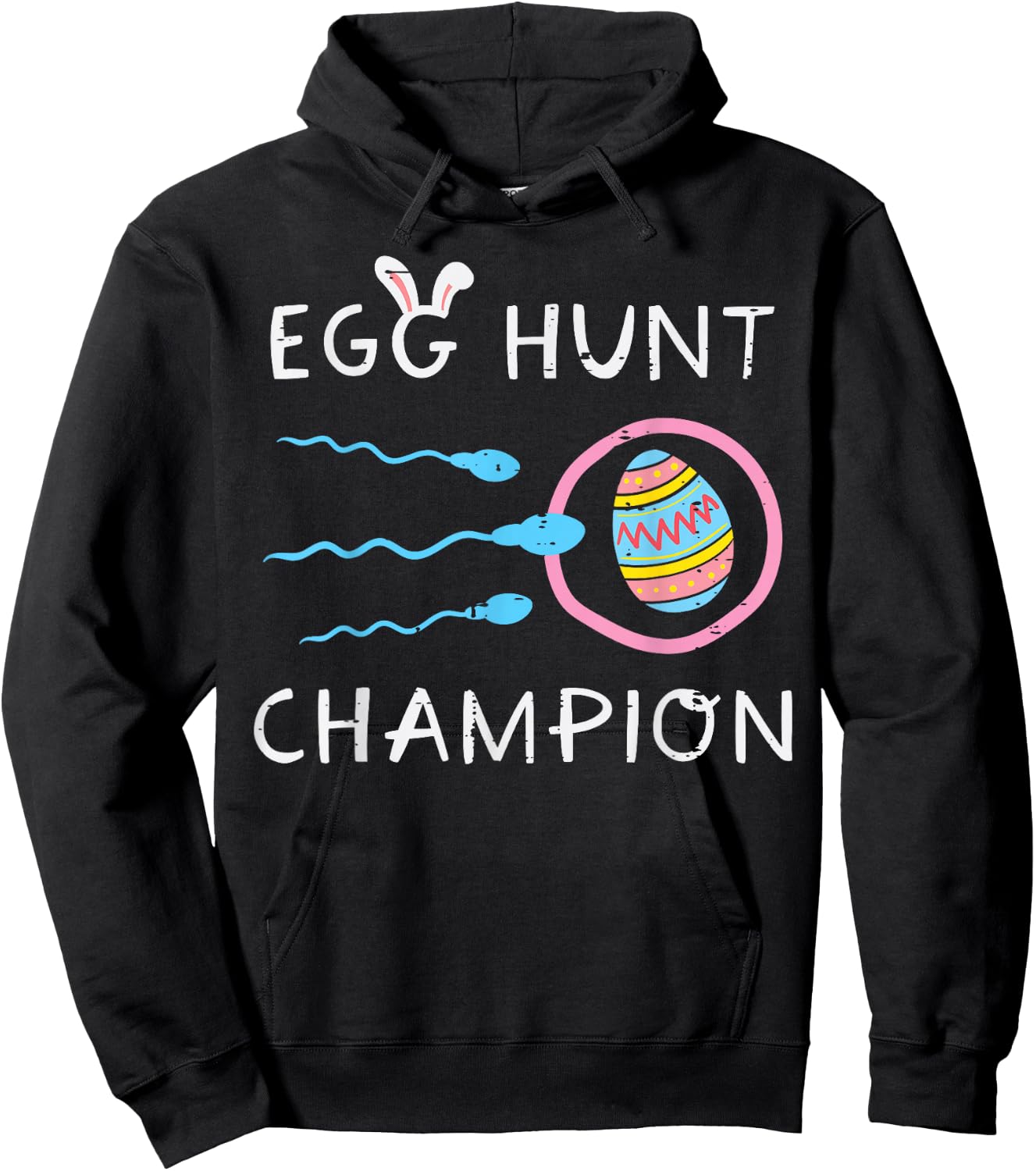 Easter Egg Hunt Champion Sperm Pregnancy Announce Dad Men Hoodie - Hoodie | Black