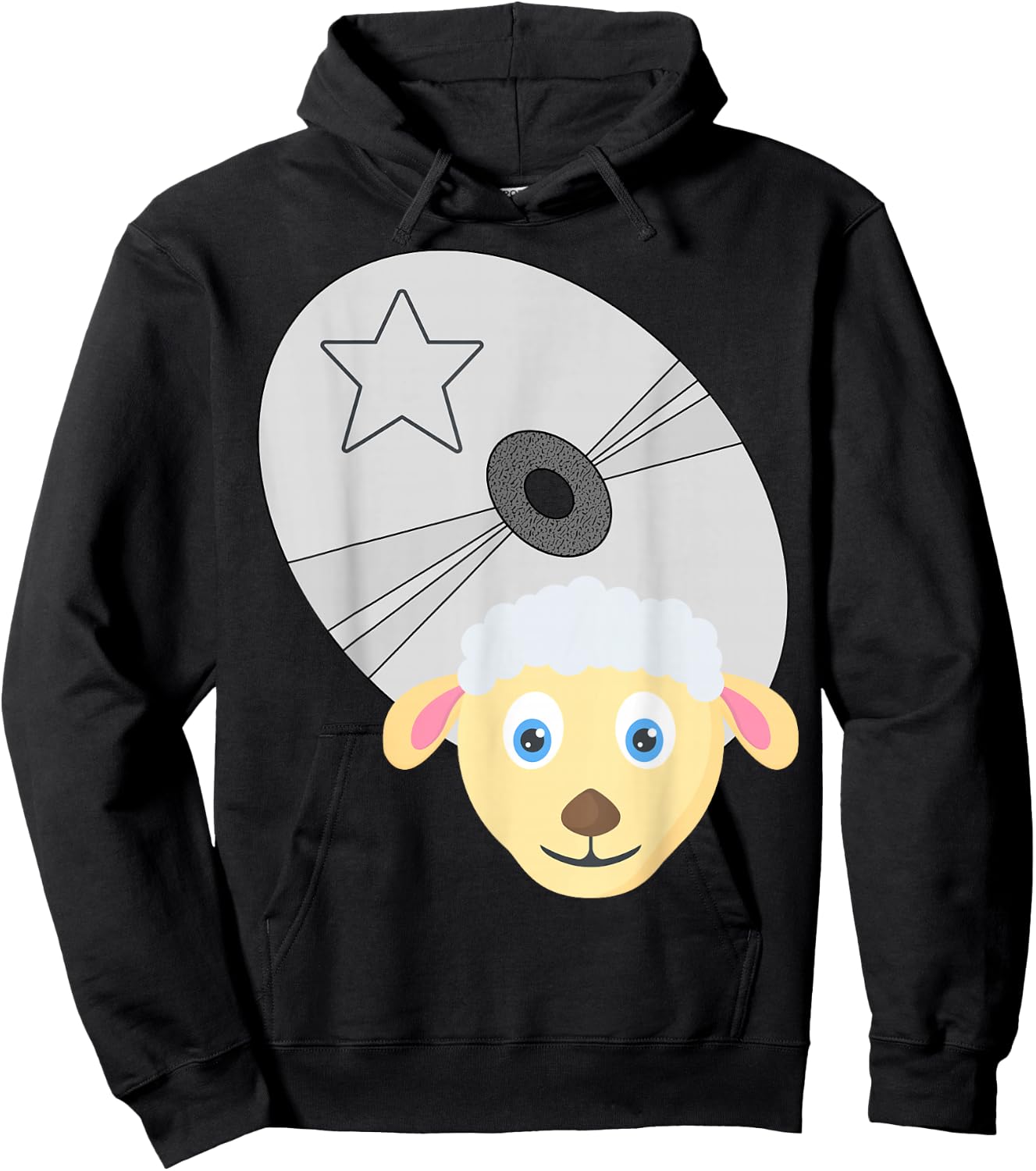 Funny cd vintage lamb Hoodie - Hoodie | Black
