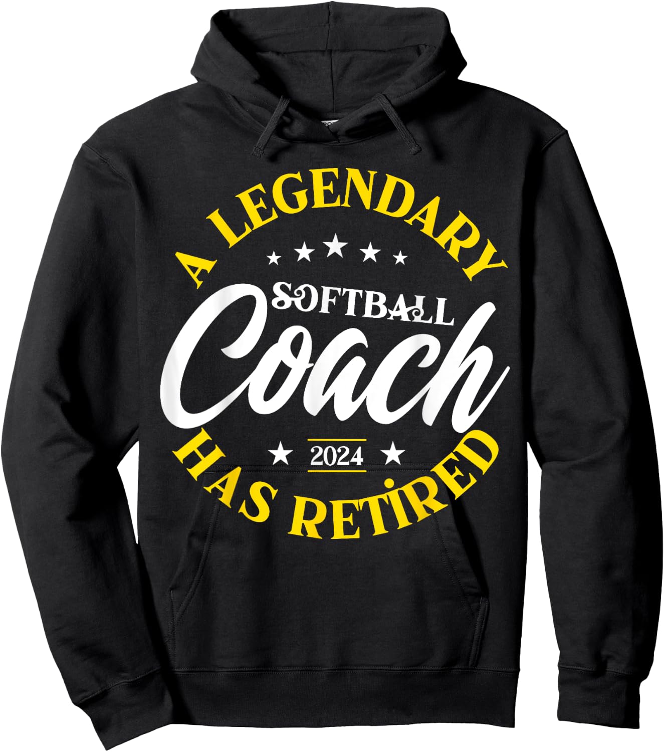 Legendary Softball Coach Retired Class Of 2024 Retirement Hoodie - Hoodie | Black