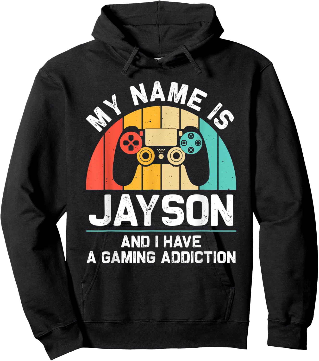 JAYSON Gift Name Personalized Funny Gaming Geek Birthday Hoodie - Hoodie | Black